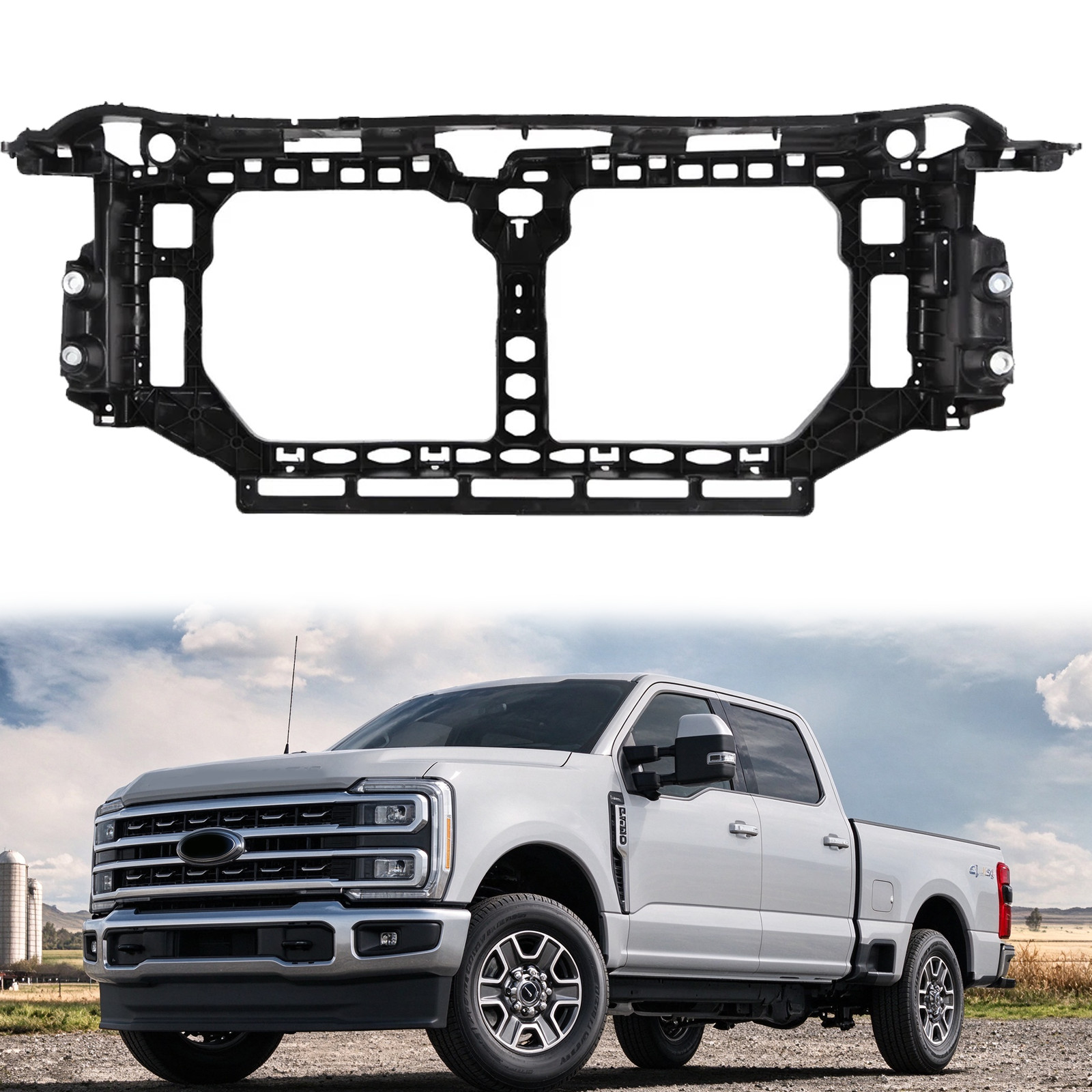 Radiator Support Panel Grille Bracket For Ford F250/350/450/550/600 SD 2023-2025