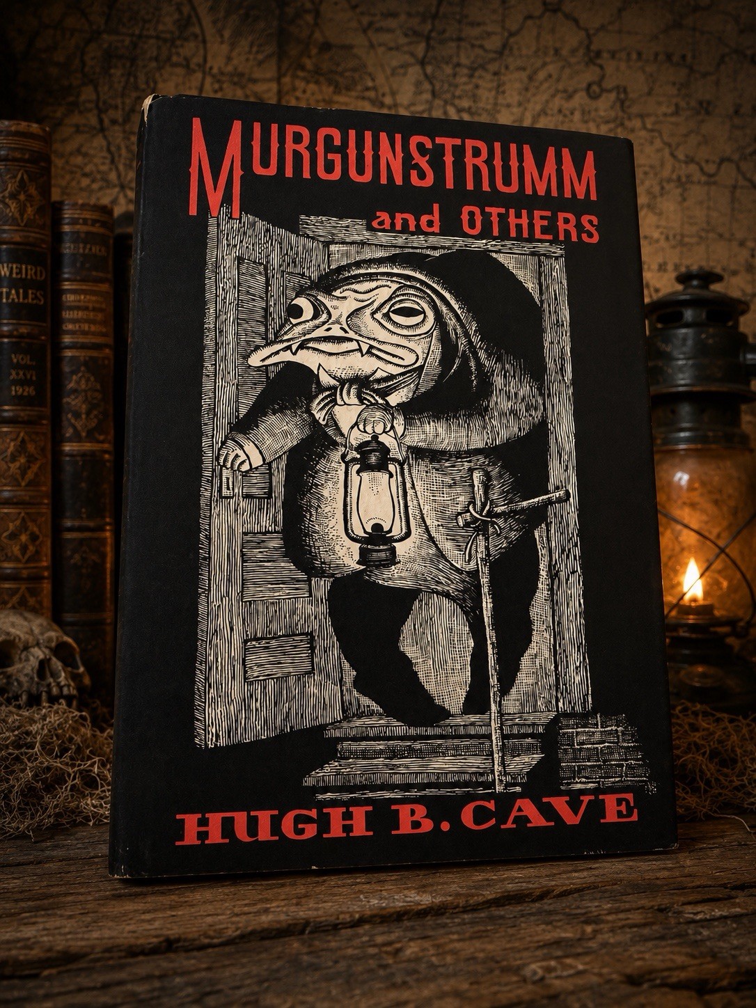 HUGH B. CAVE MURGUNSTRUM AND OTHERS HARDCOVER 1977 CARCOSA HORROR BOOK HC