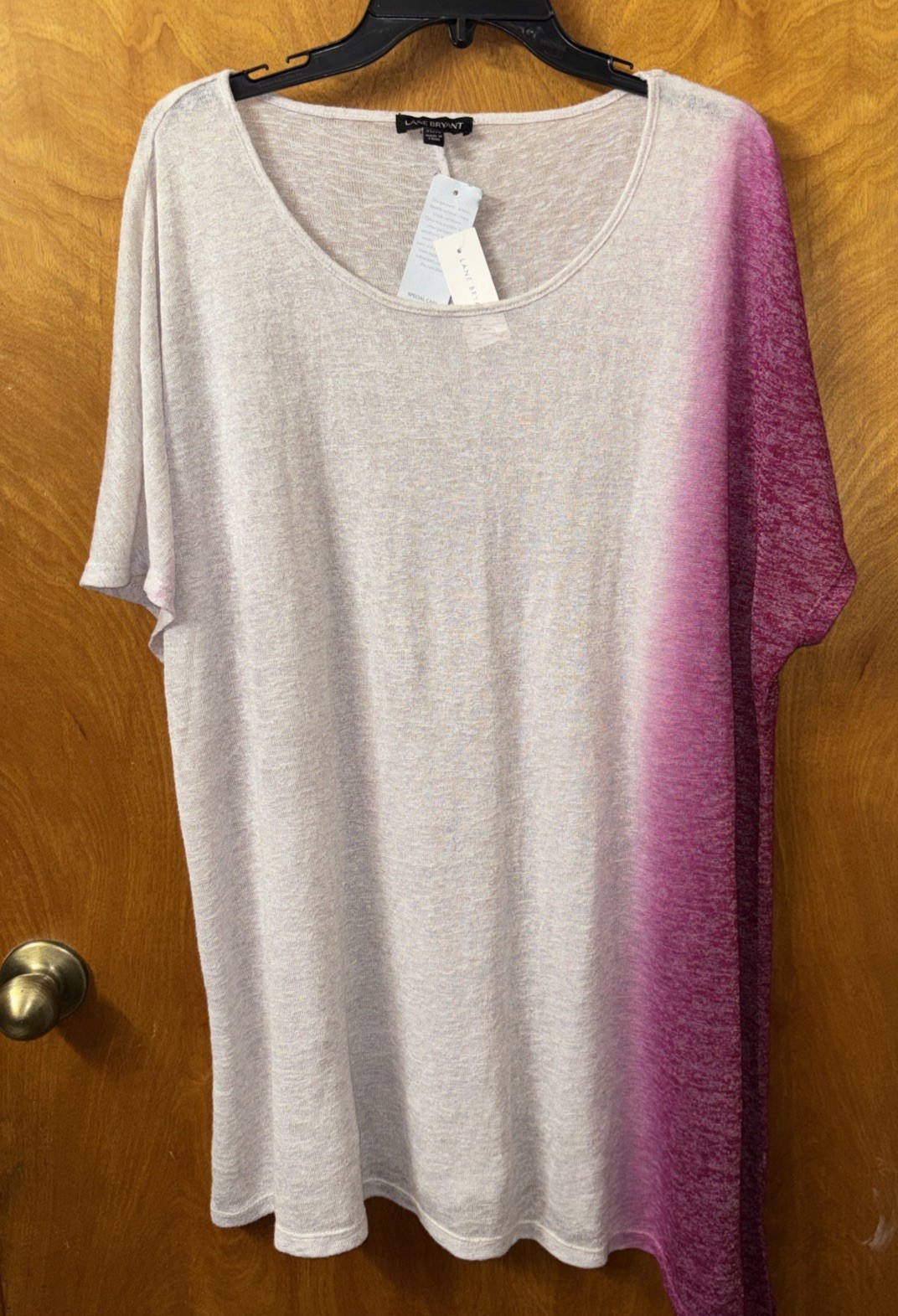 NWT Lane Bryant Ombre Dye Asymmetrical Hem ~Top Size 22/24