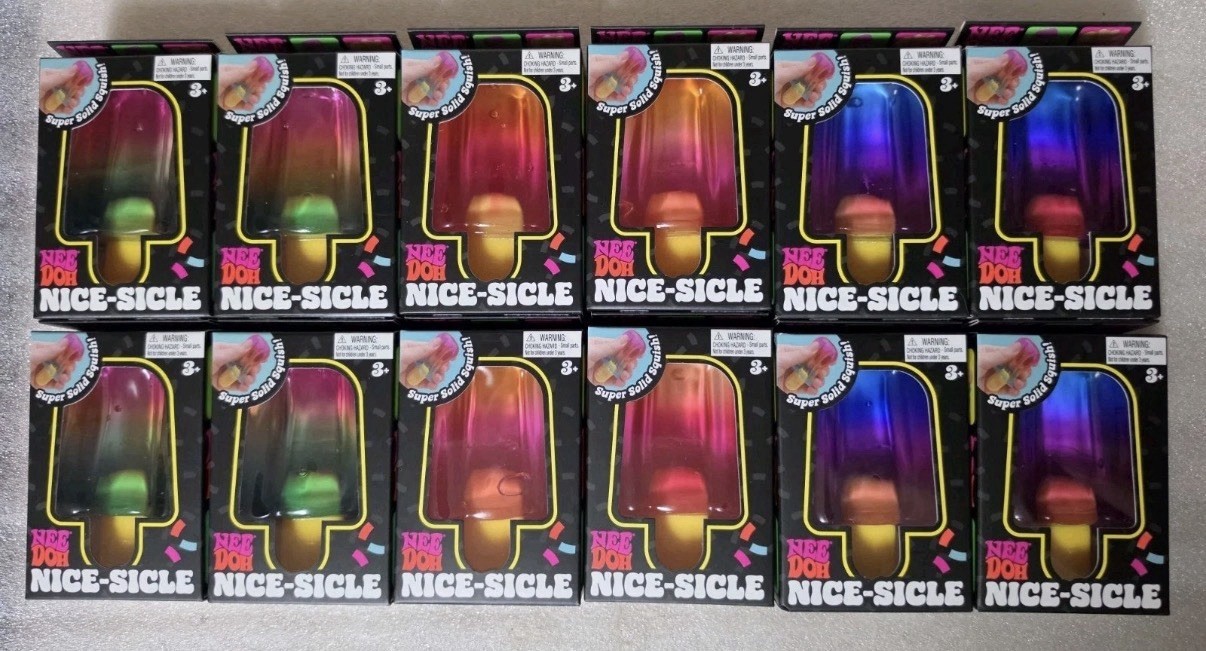 Nee Doh Nice - Sicle Lot Of 12 (1 Case) 100% Authentic New + Display Box