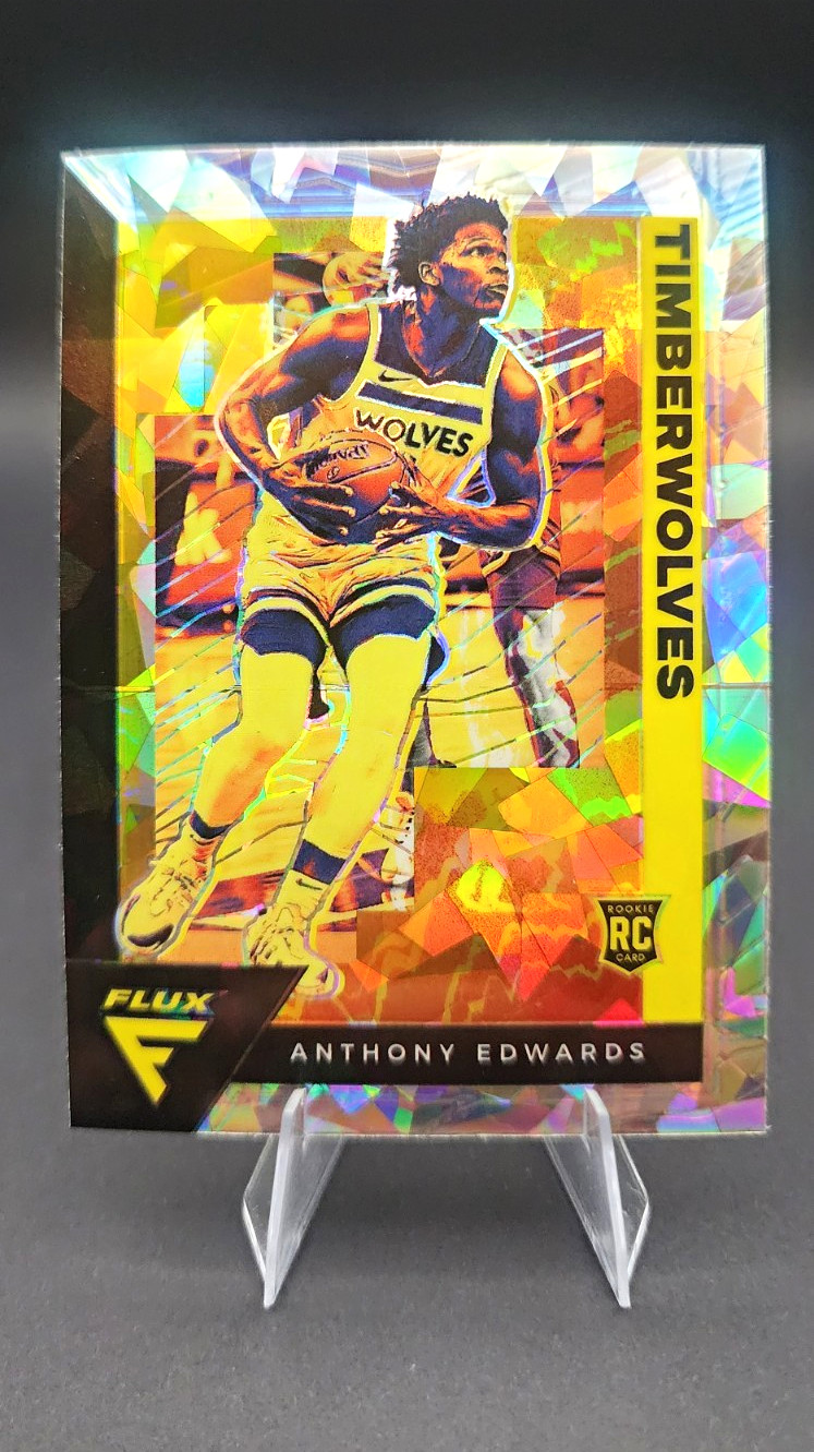Panini 2020-21 Flux Anthony Edwards Timberwolves RC Cracked Ice Prizm #202