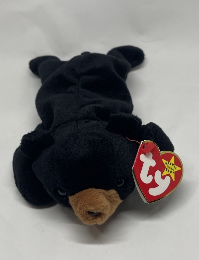 Ty Beanie Baby BLACKIE the bear Retired Vintage 1994 Mint with Errors