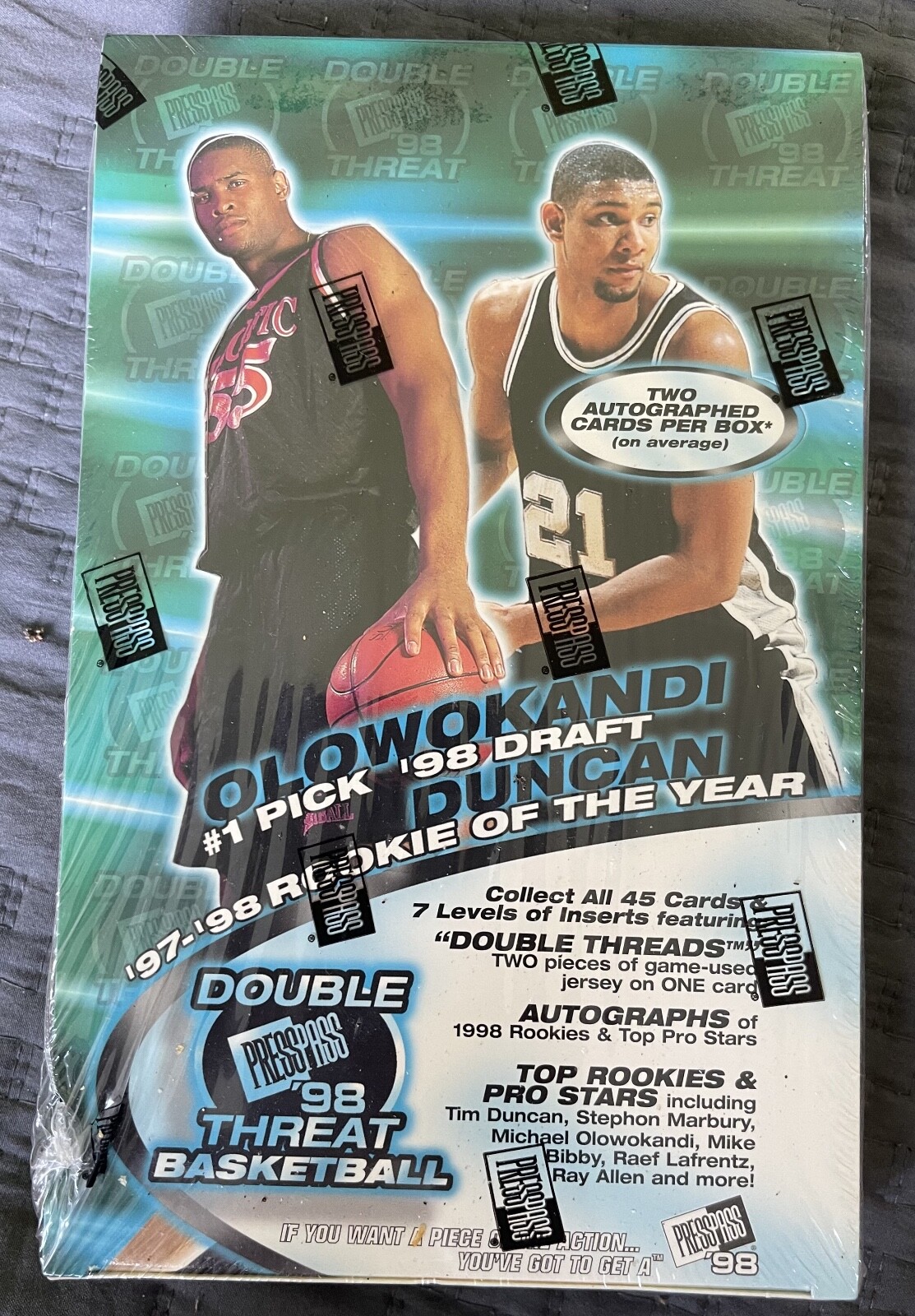 1997-98 PressPass NBA Double Threat Basketball SEALED Box