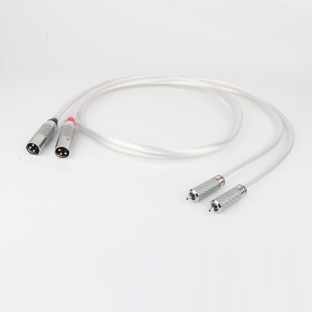 Pair OFC Copper with Silver Plated Wire HIFI Audio RCA to XLR Interconnect Cable
