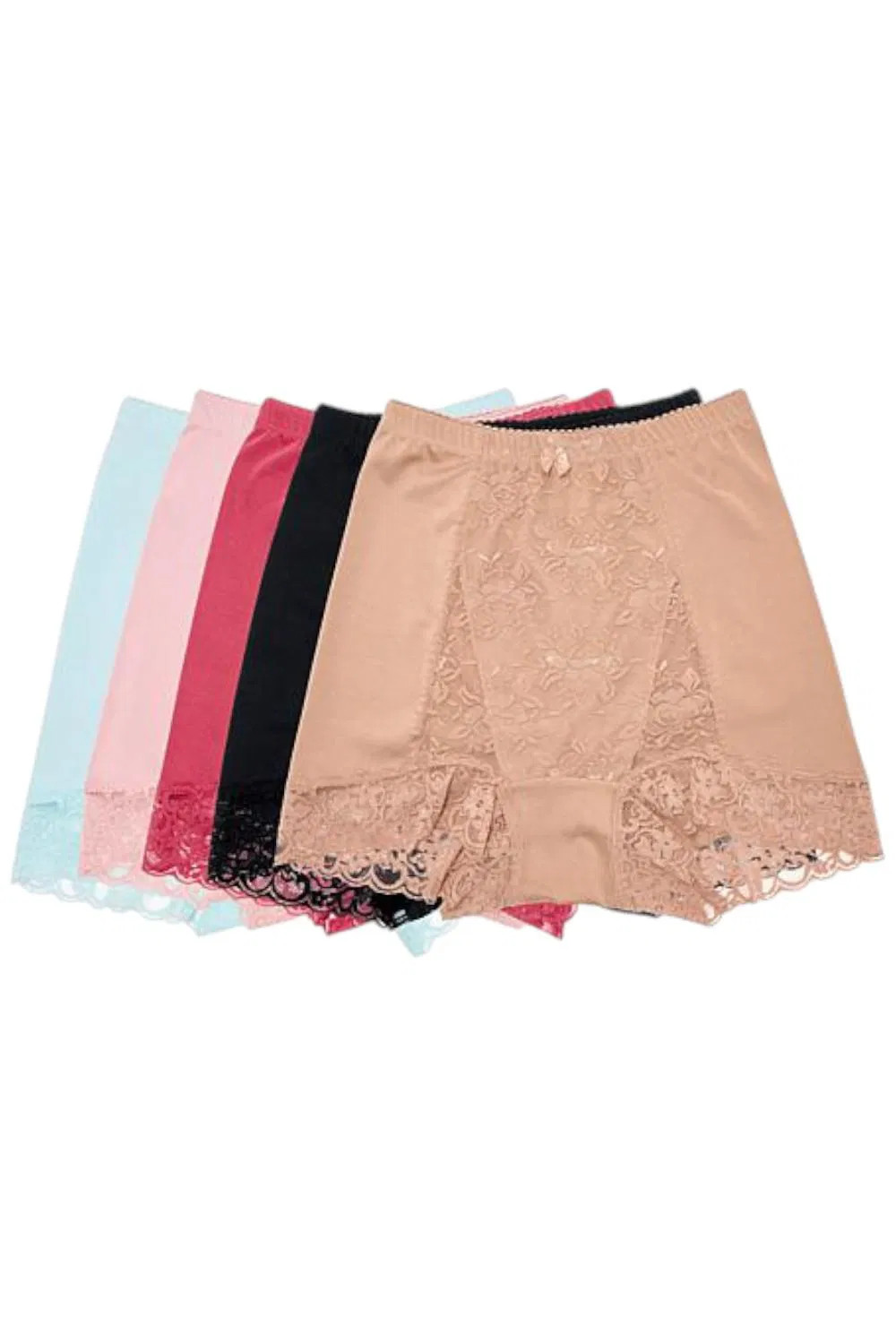 Rhonda Shear Women's 5pck Pin-Up Panty with Lace Detail Sienna/Pink Rhonda Shear Women's 5pck Pin-Up Panty with Lace Detail Sienna/Pink