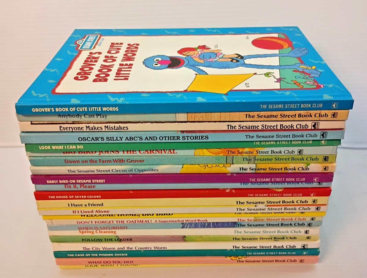 Lot Of 22 Vintage Sesame Street Book Club Hardcover Books 1980\'s 90\'s