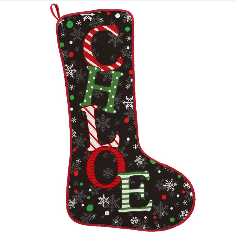 Personalized Christmas Stocking Light Big Name Custom Family Xmas Holiday Decor