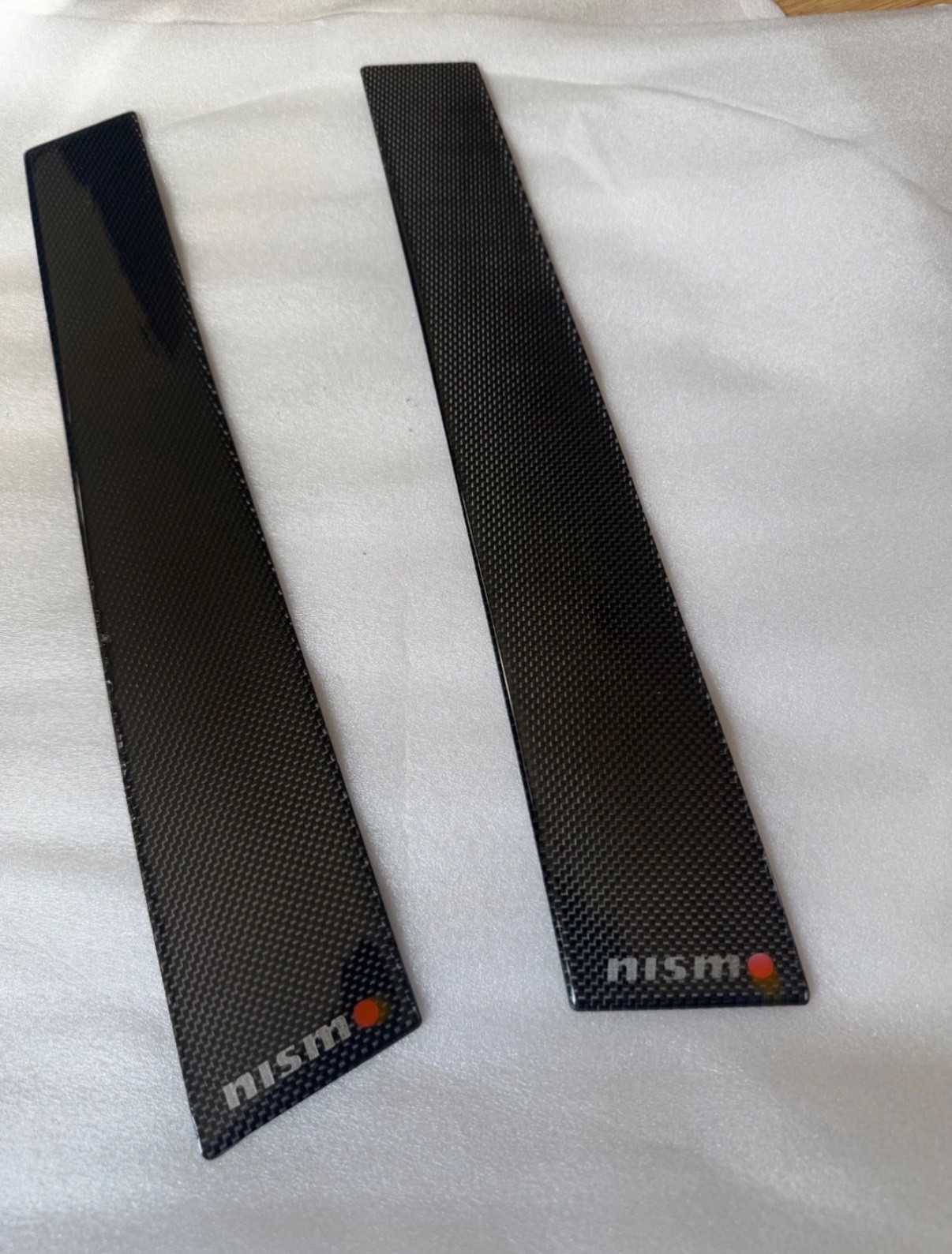 NISMO MID LOGO CARBON B-PILLAR COVERS SKYLINE GTR R34 BNR34 RARE RB26 WHEEL