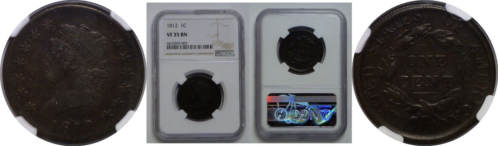 1812 Large Cent NGC VF-35 1812 Large Cent NGC VF-35