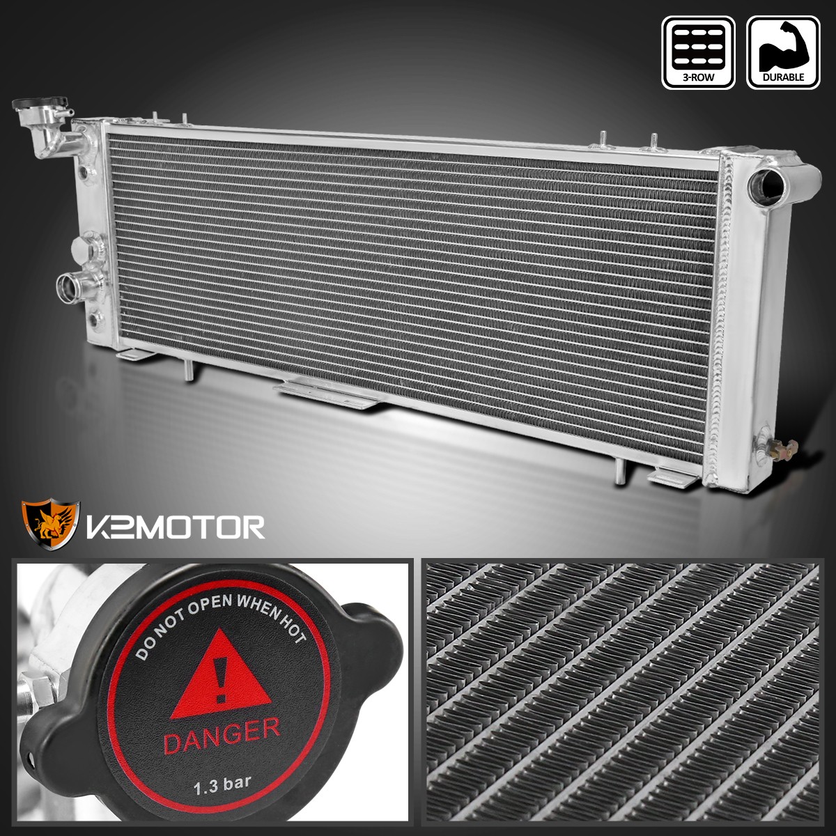 For 1991-2001 Cherokee Comanche 2.5L/4.0L Aluminum 3 Core Row Cooling Radiator For 1991-2001 Cherokee Comanche 2.5L/4.0L Aluminum 3 Core Row Cooling Radiator