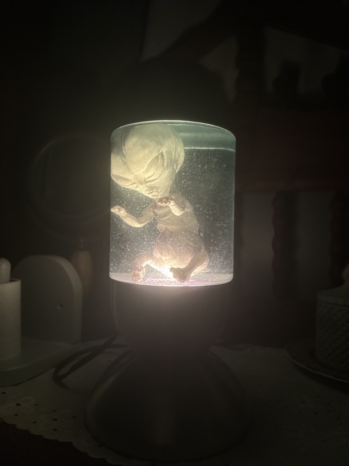 Xemu Xeno Preserved Alien Embryo Lamp 2001 Spencer Gifts VTG HTF TESTED WORKING