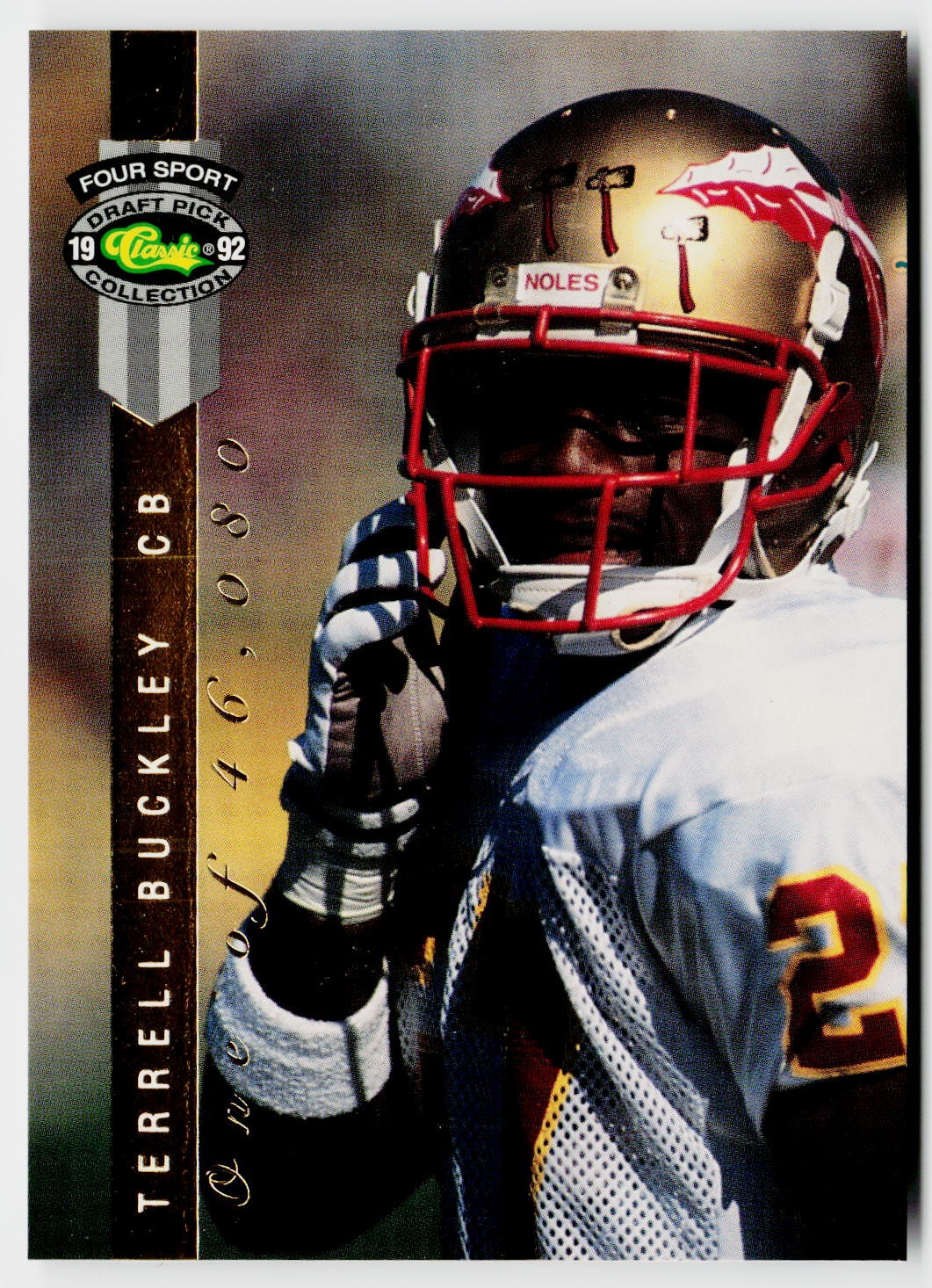 1992 Classic Four Sport #LP6 Terrell Buckley Limited Prints Florida State 1992 Classic Four Sport #LP6 Terrell Buckley Limited Prints Florida State