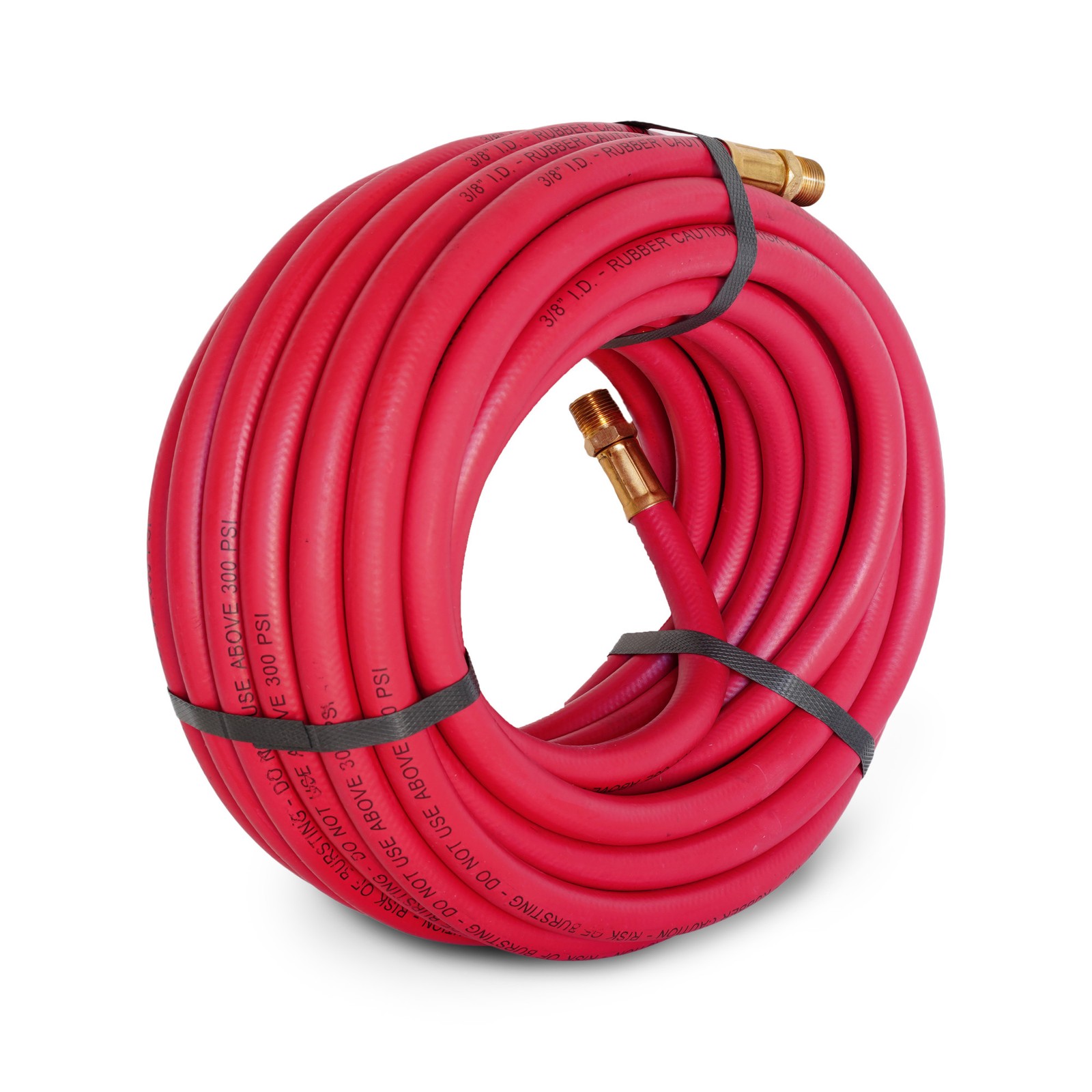 Steelman 50-ft 3/8 in. 300 PSI Air Hose with 3/8 in. Male NPT Fittings 50050-IND