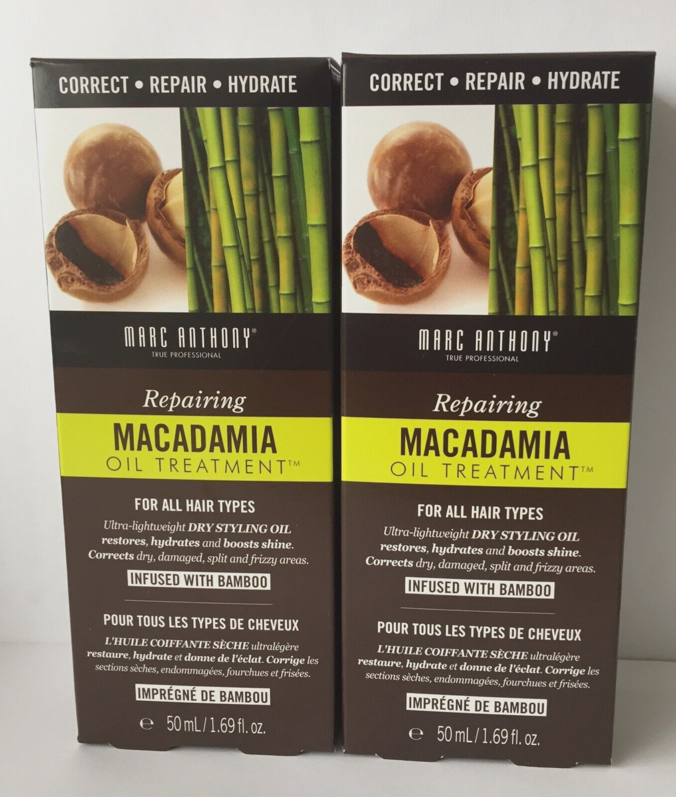 2 X Marc Anthony Repairing Macadamia Oil Treatment For All Hair Types 1.69 Oz 2 X Marc Anthony Repairing Macadamia Oil Treatment For All Hair Types 1.69 Oz