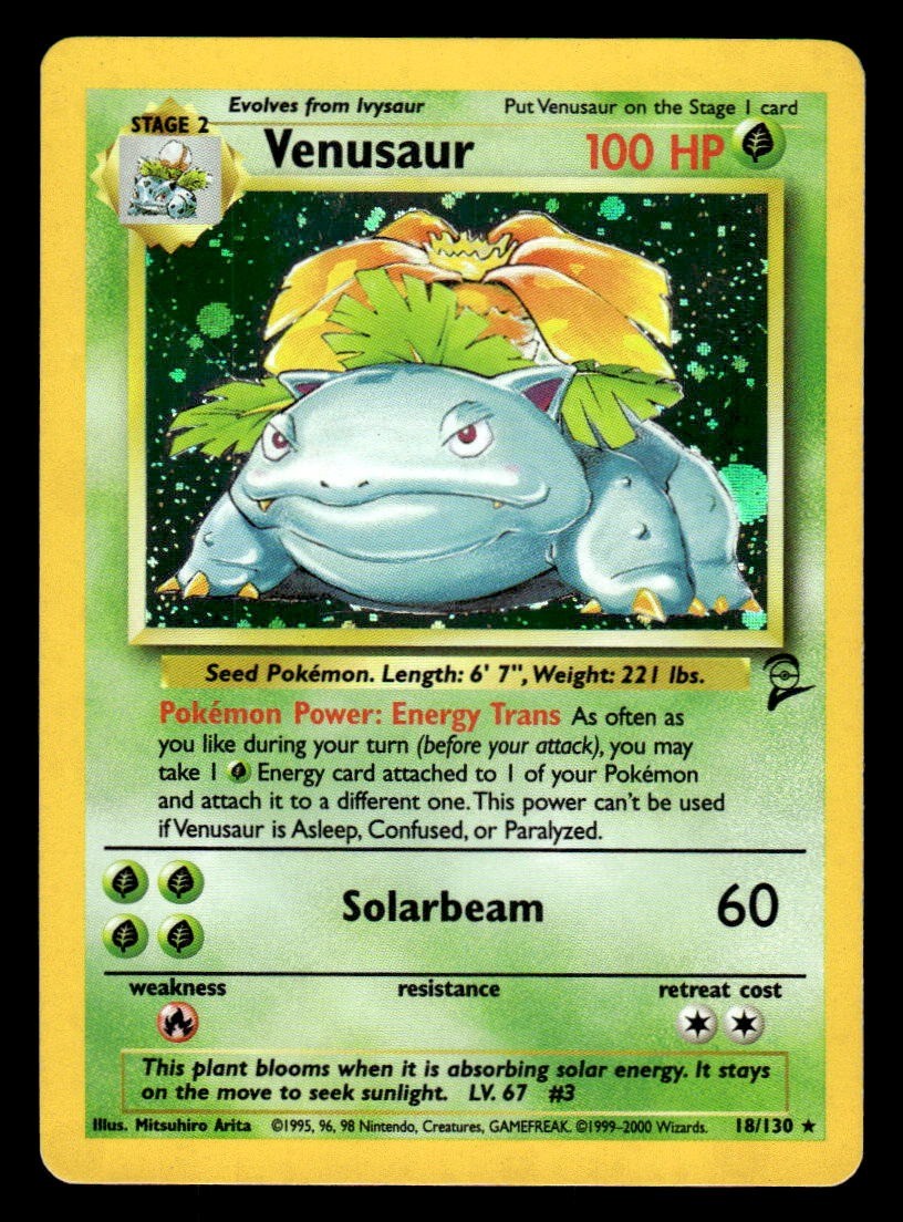 Pokemon TCG Base Set 2 #018/130 Venusaur DMG (Crease)
