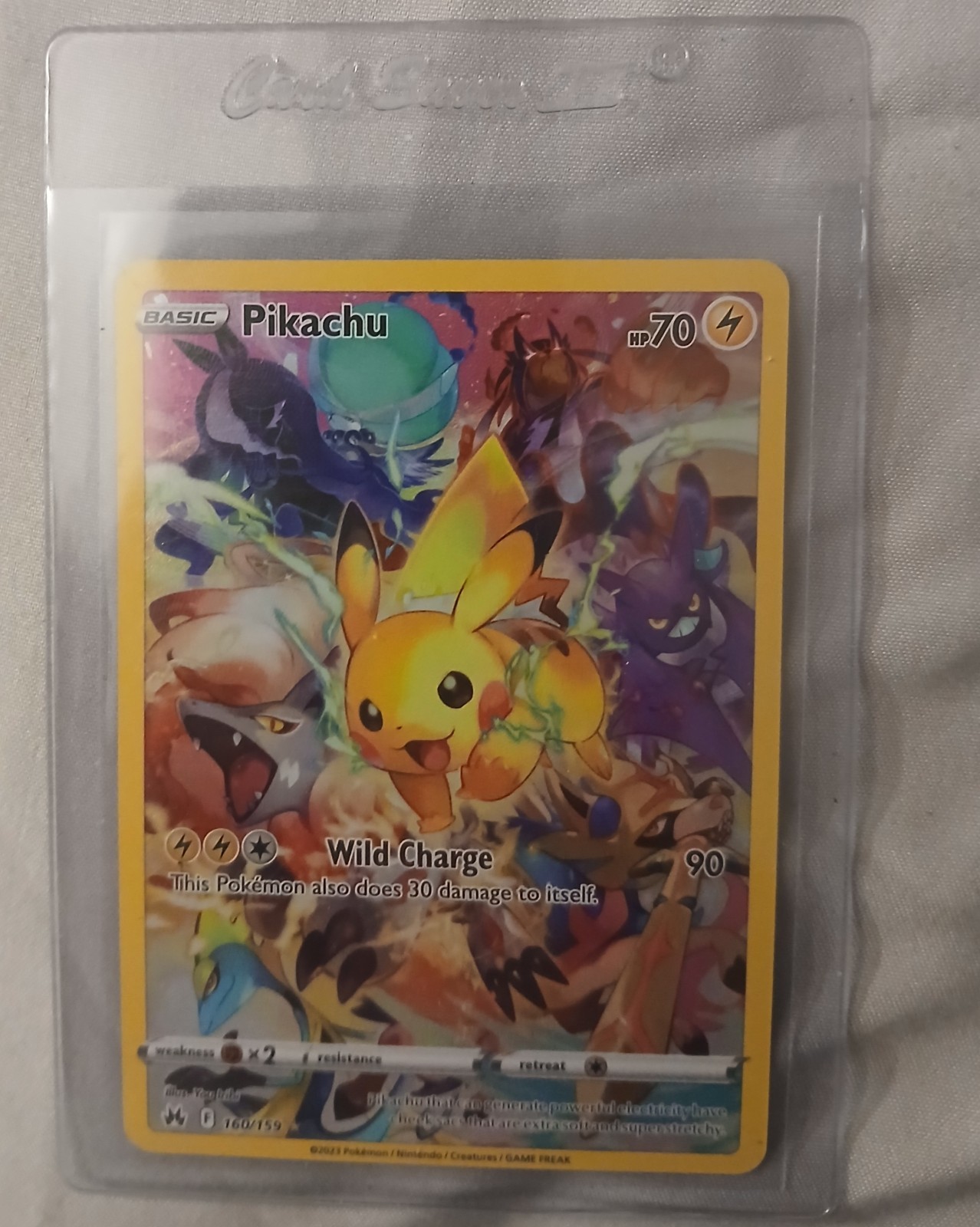2023 Pokemon Sword & Shield Crown Zenith Pikachu Secret Rare #160/159 2023 Pokemon Sword & Shield Crown Zenith Pikachu Secret Rare #160/159
