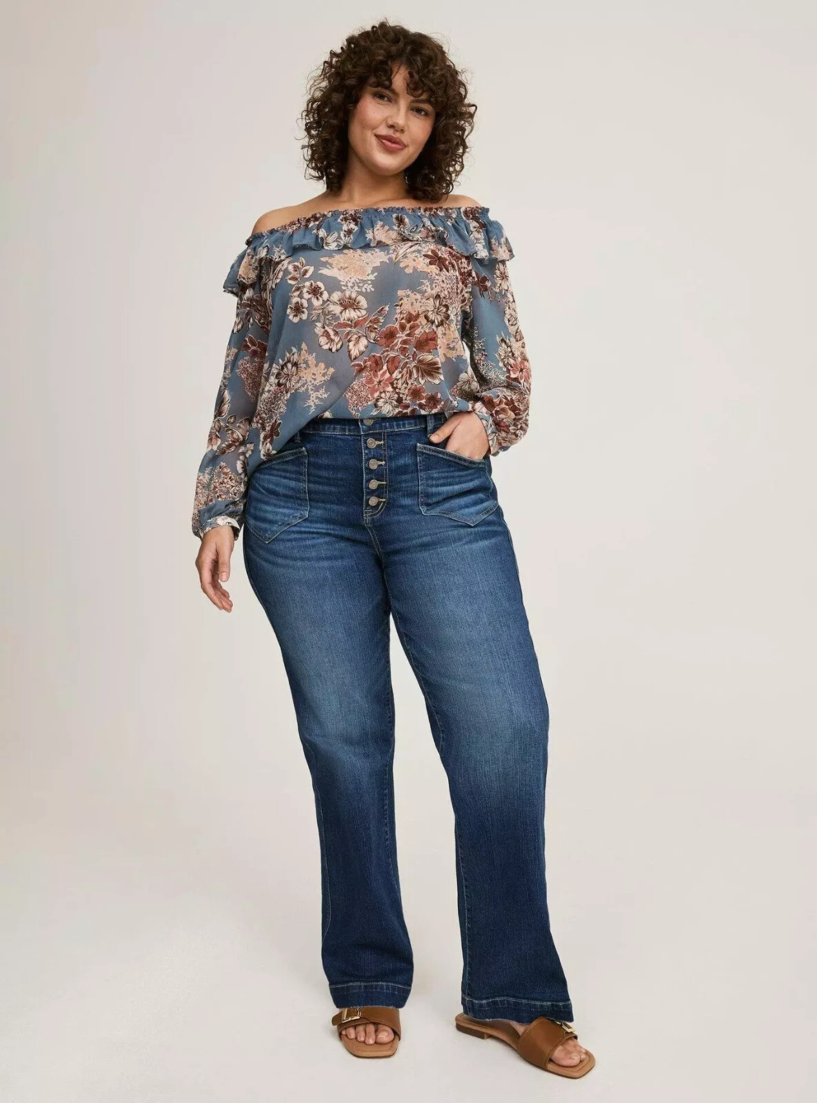 TORRID Off-Shoulder Ruffle Top NWT 3X TORRID Off-Shoulder Ruffle Top NWT 3X