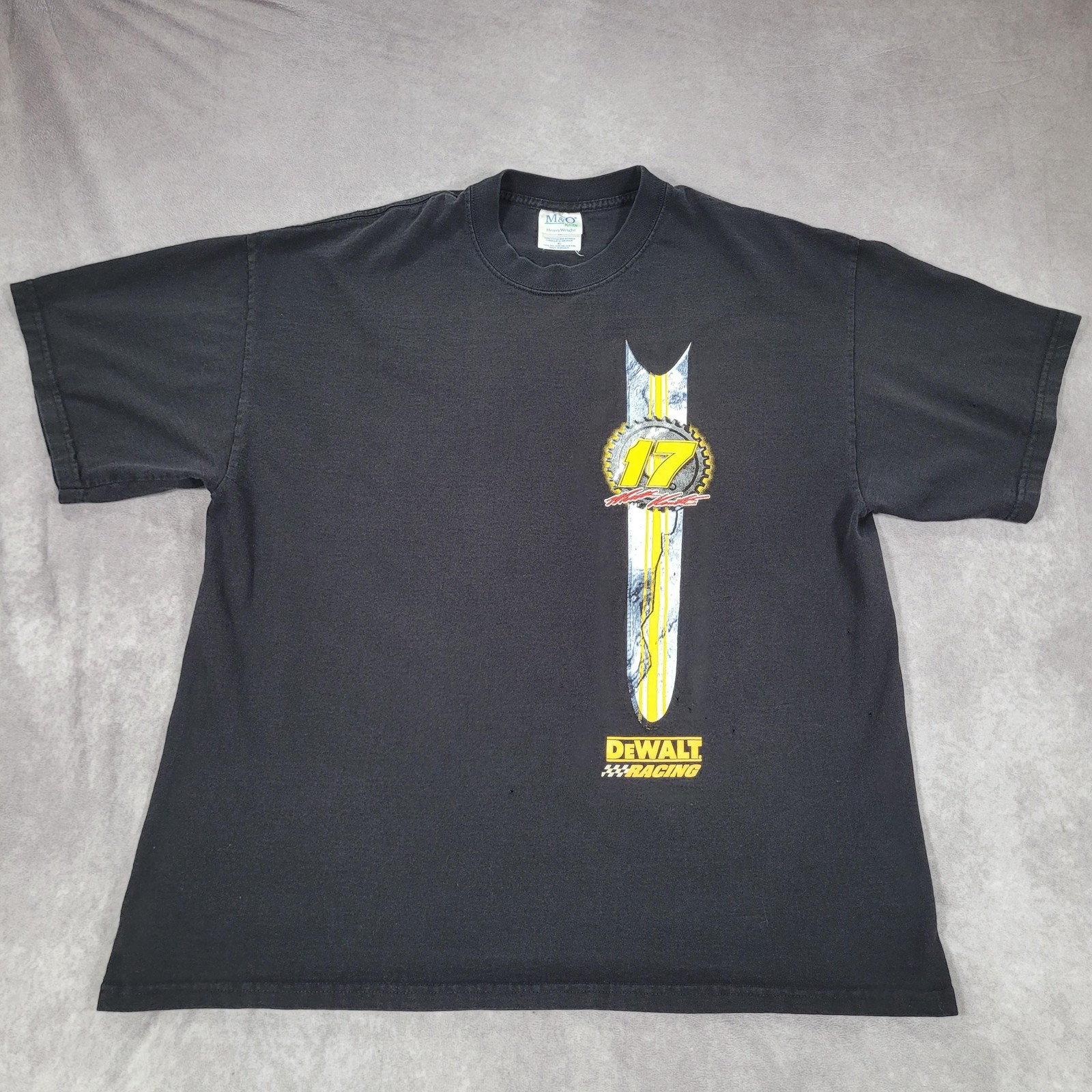 Vintage Matt Kenseth Shirt Mens XL Black NASCAR 17 DeWalt Racing Blood Sweat