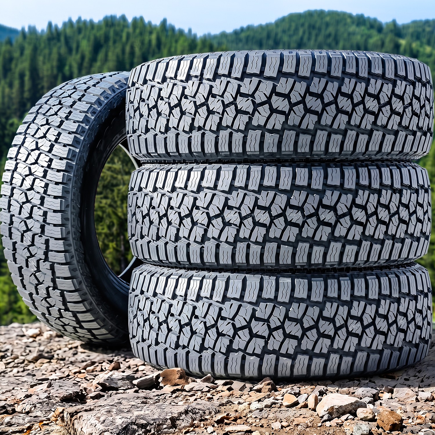 4 Dcenti DC88 AT 255/65R17 110T All Terrain Tires 40k Mi Warranty UTQG 500AA