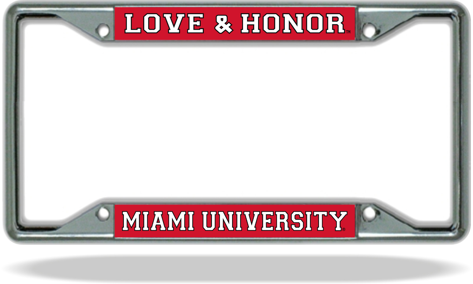 Miami University LOVE HONOR License Plate Frame