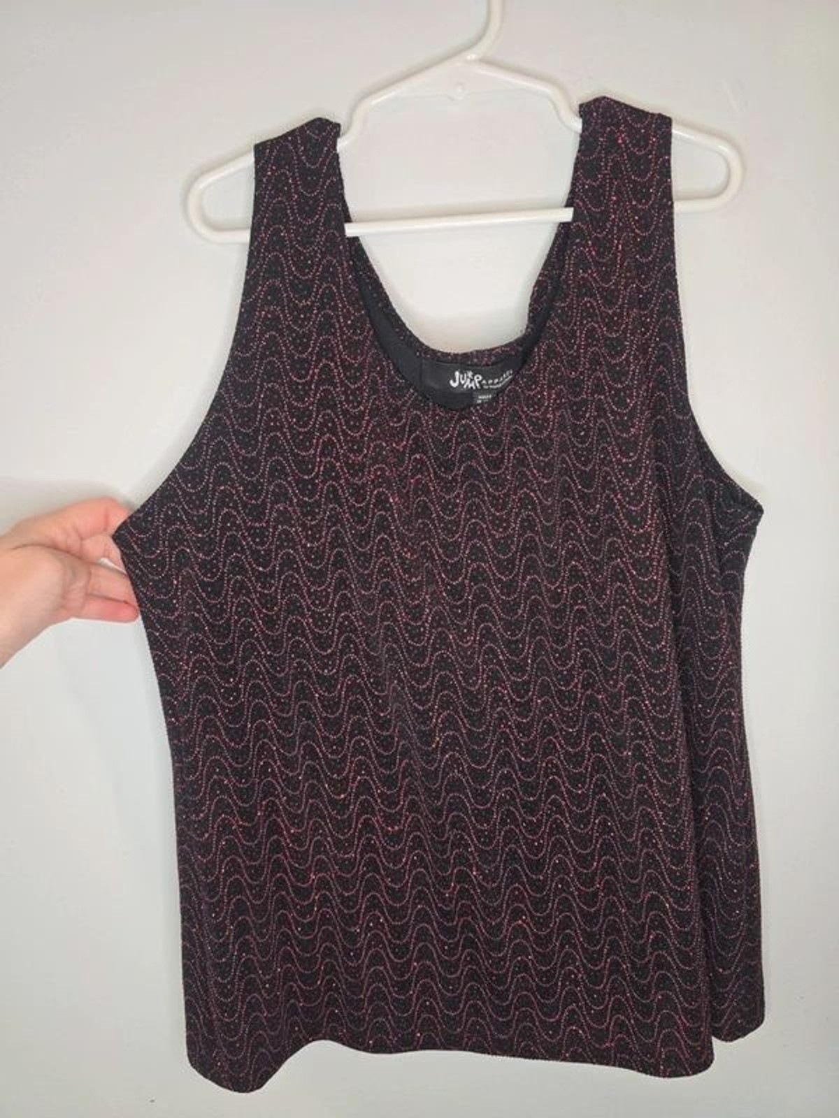 Vintage Y2K 90s Jump Apparel Glitter Slinky Tank Large Vintage Y2K 90s Jump Apparel Glitter Slinky Tank Large