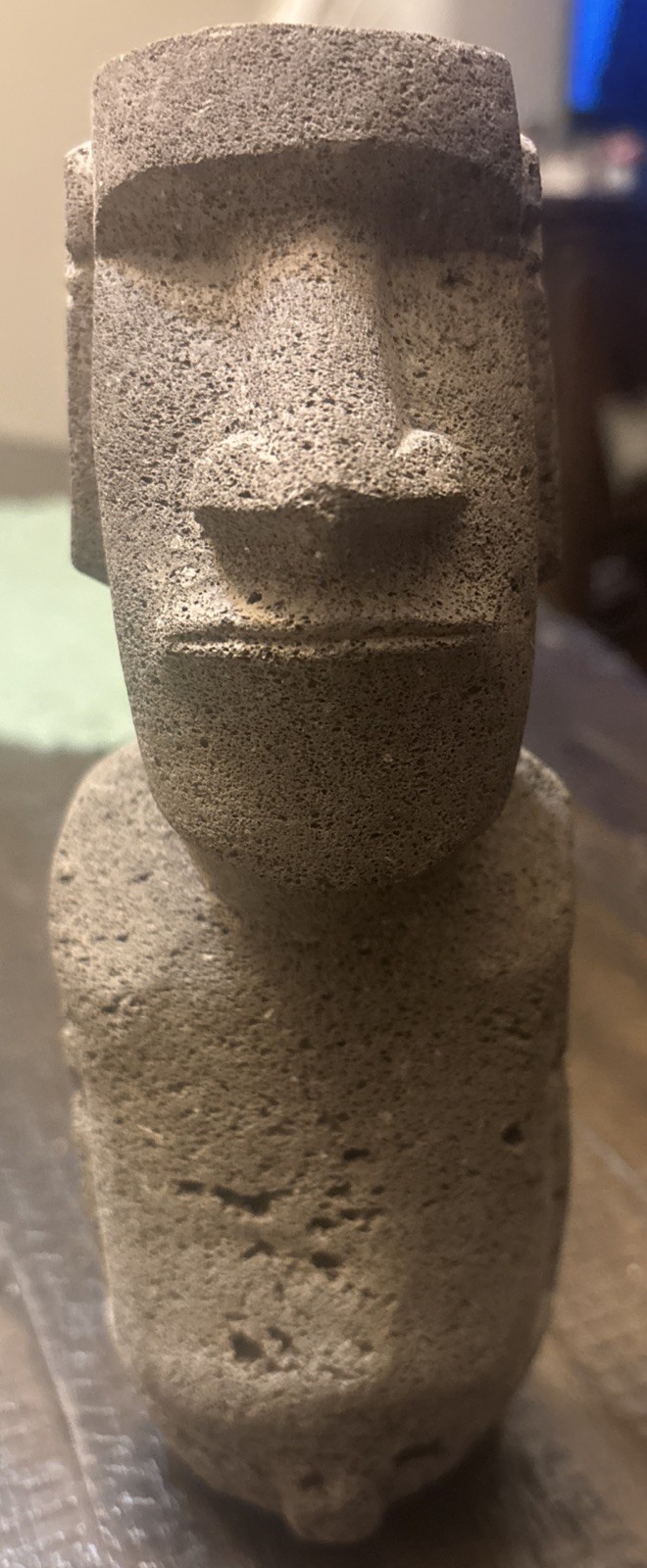 Vtg Hoa Hakananai\'a Statue Lava Rock Easter Island Genuine Rapa Nui Carving 8” Vtg Hoa Hakananai\'a Statue Lava Rock Easter Island Genuine Rapa Nui Carving 8”