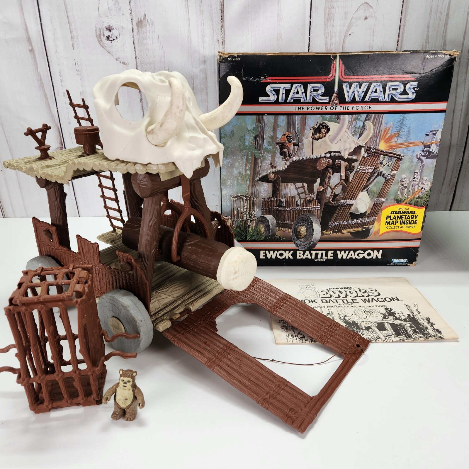 Vintage Star Wars 84 / 1985 POTF Ewok Battle Wagon Near COMPLETE w/ Box & Manual Vintage Star Wars 84 / 1985 POTF Ewok Battle Wagon Near COMPLETE w/ Box & Manual
