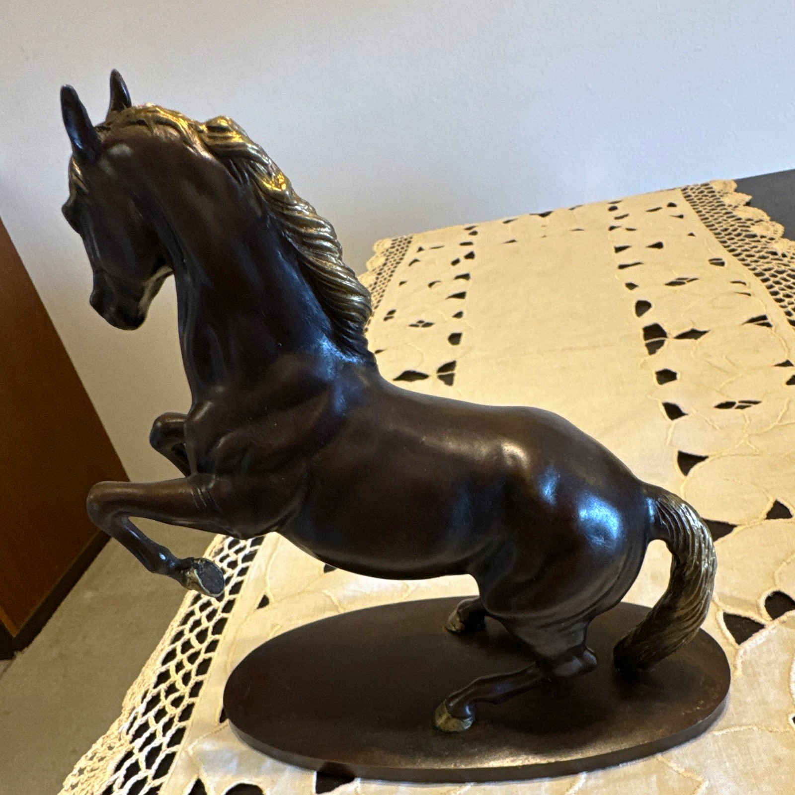 Gorham Bronze Lipizzan Horse Sculpture 1994 Fine Cast Bronze Rearing Stallion Gorham Bronze Lipizzan Horse Sculpture 1994 Fine Cast Bronze Rearing Stallion