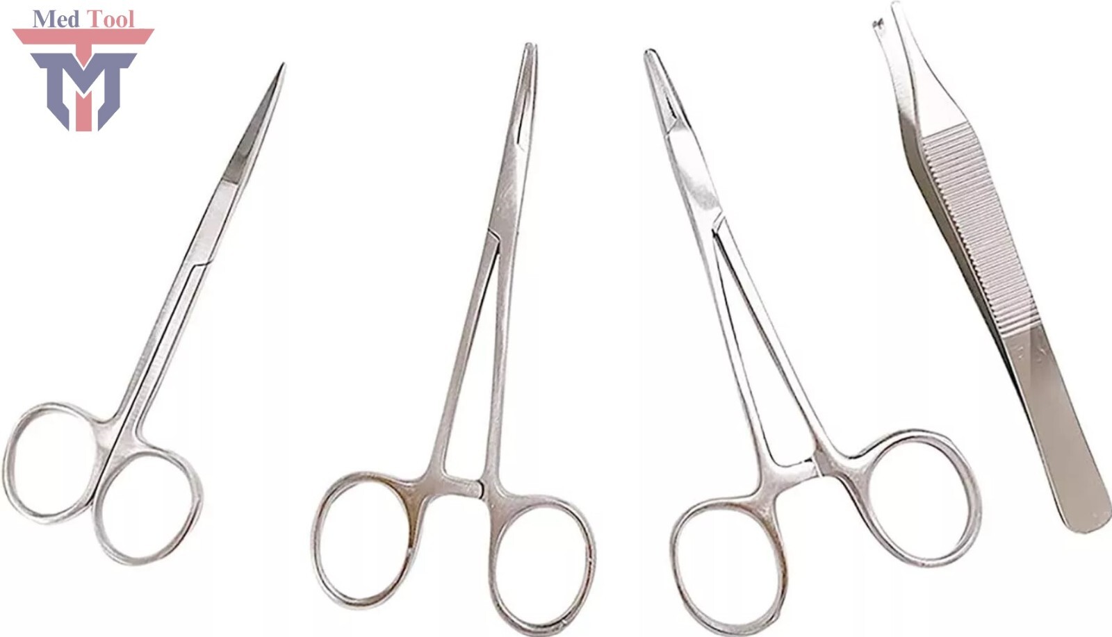 4 Pc Suture Removal Kit Needle Holder Thumb Forceps Scissors Surgical Instrument