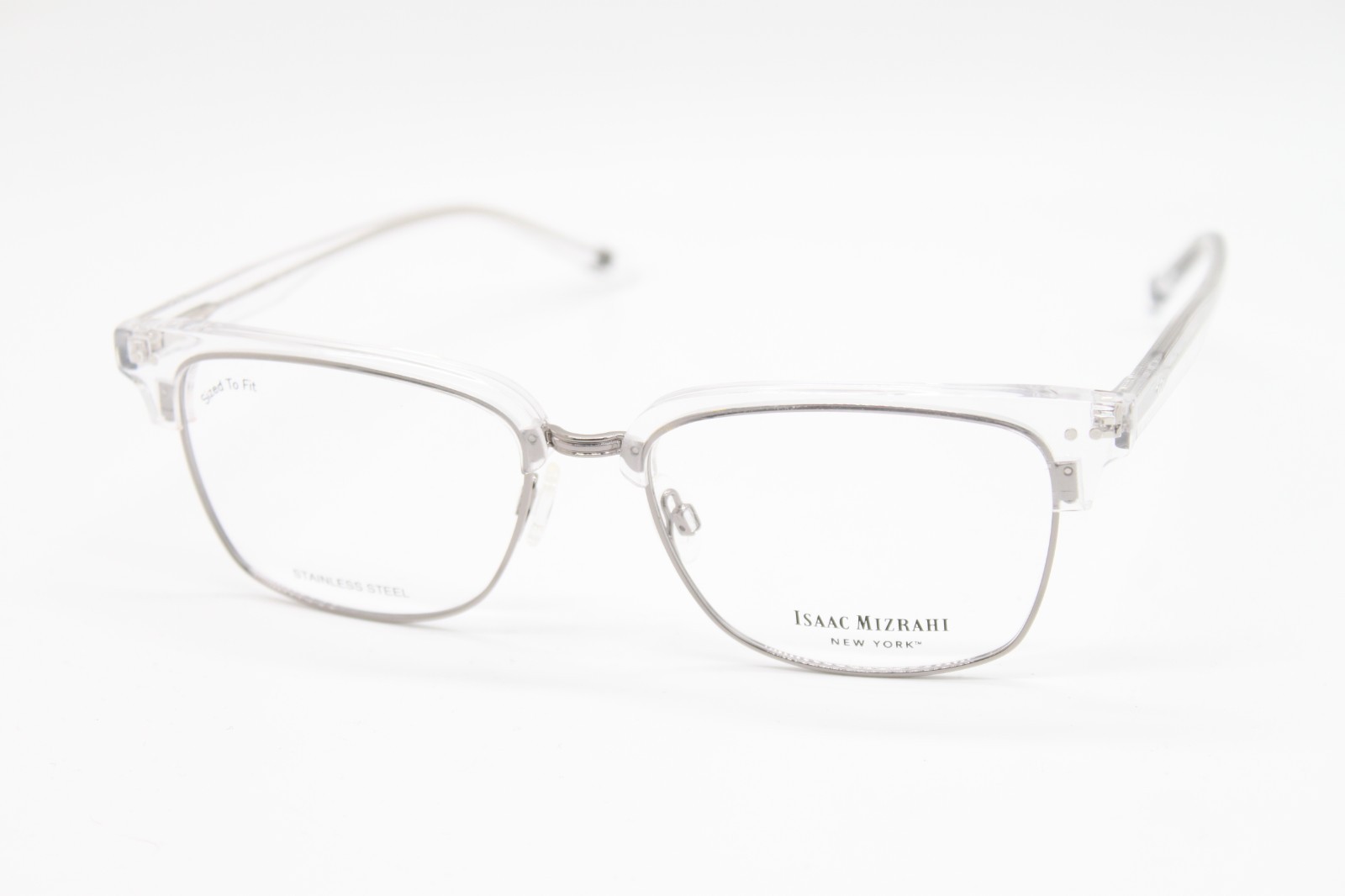 NEW ISAAC MIZRAHI NEW YORK IM36005 CL CLEAR CRYSTAL AUTHENTIC EYEGLASSES 58-18 NEW ISAAC MIZRAHI NEW YORK IM36005 CL CLEAR CRYSTAL AUTHENTIC EYEGLASSES 58-18