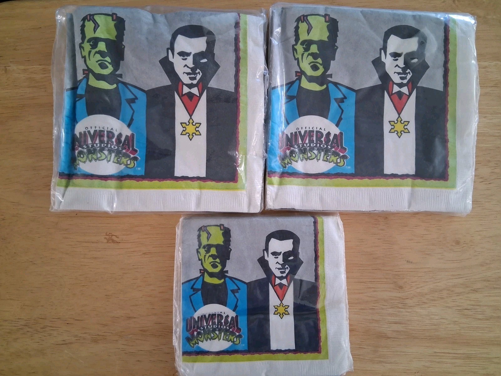 Vtg. Universal Monster 16ct Beverage Napkins & 2 16 ct. Luncheon napkins Vtg. Universal Monster 16ct Beverage Napkins & 2 16 ct. Luncheon napkins