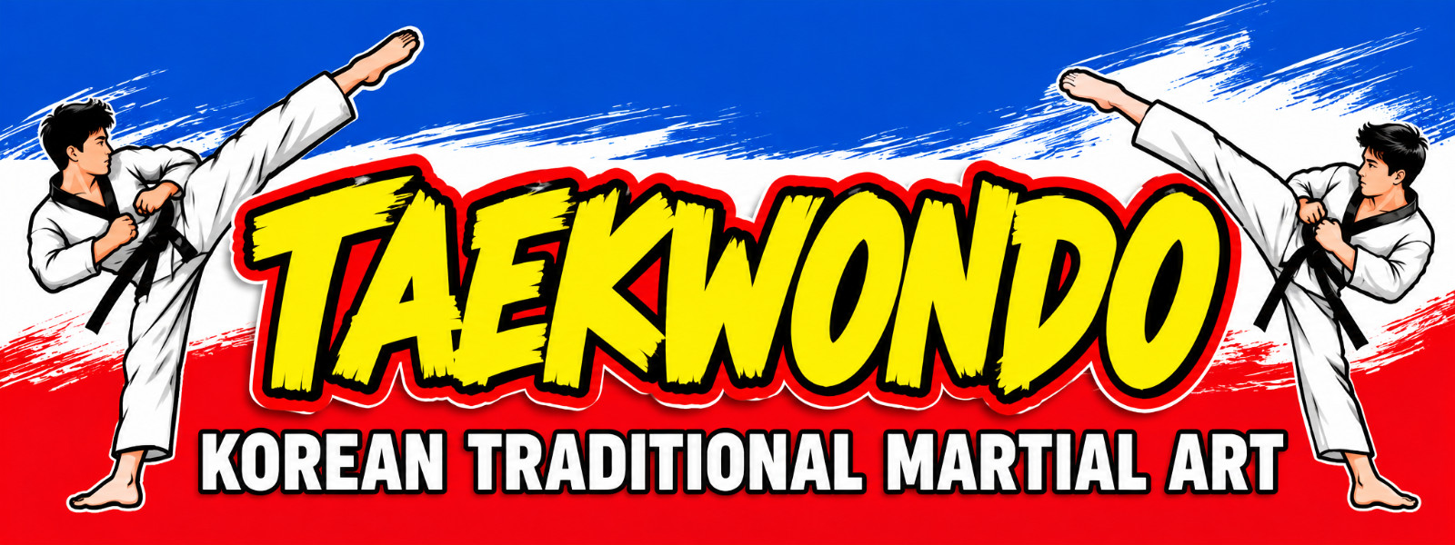 3ft x 8ft  TAEKWONDO  Banner (CAN BE PERSONALIZED)