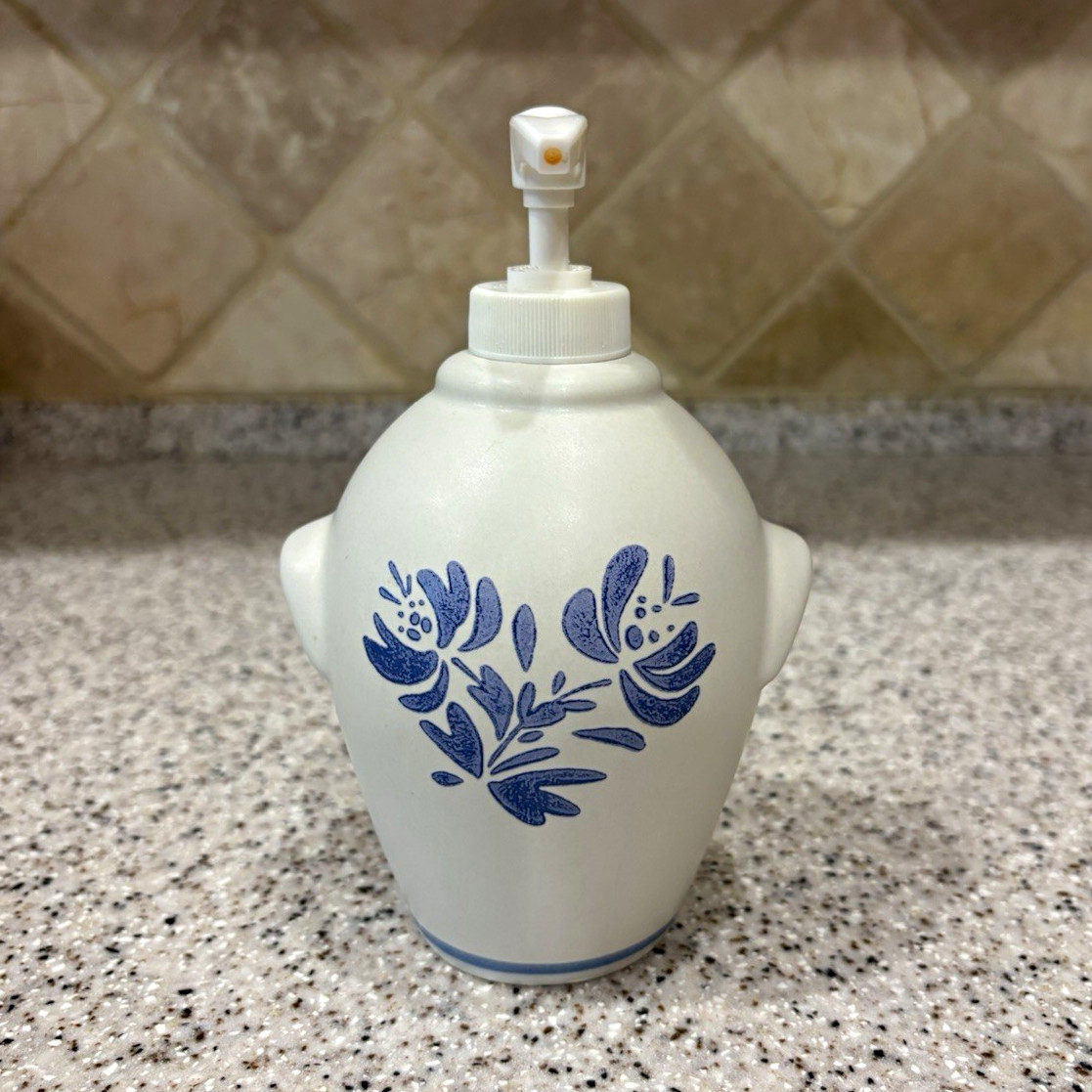 Vintage Pfaltzgraff Yorktowne stoneware soap and lotion dispenser Vintage Pfaltzgraff Yorktowne stoneware soap and lotion dispenser