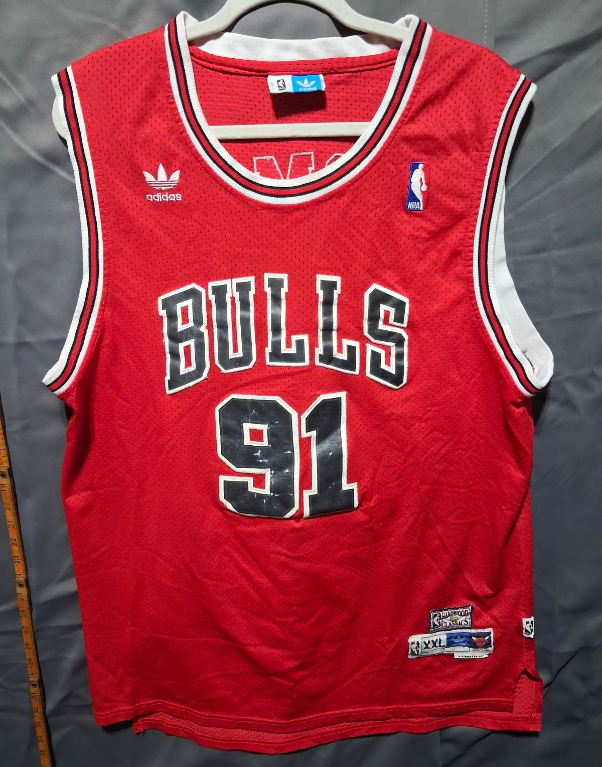 Adidas Chicago Bulls Dennis Rodman 91 NBA Hardwood Classics Jersey XXL