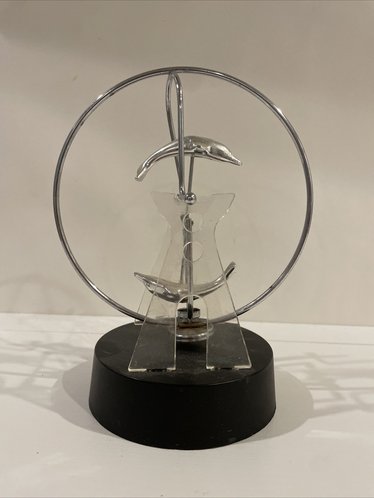 Vintage Extremely Rare VHTF Kinetic Art Swing Dolphins First Edition 1980s READ