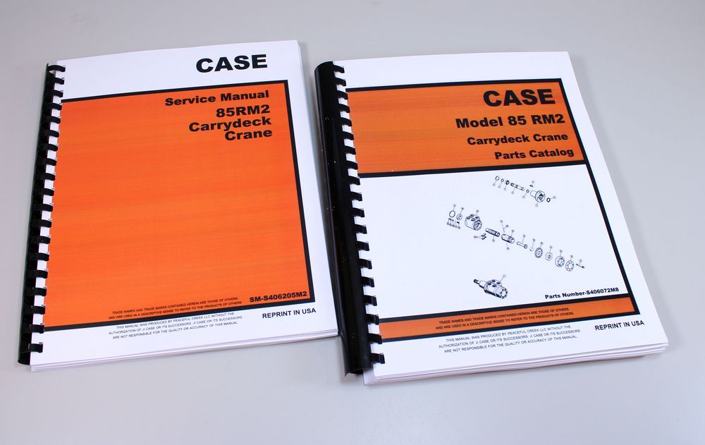 Case Drott 85Rm2 Carrydeck Crane Service And Parts Manuals Catalog Maintenance