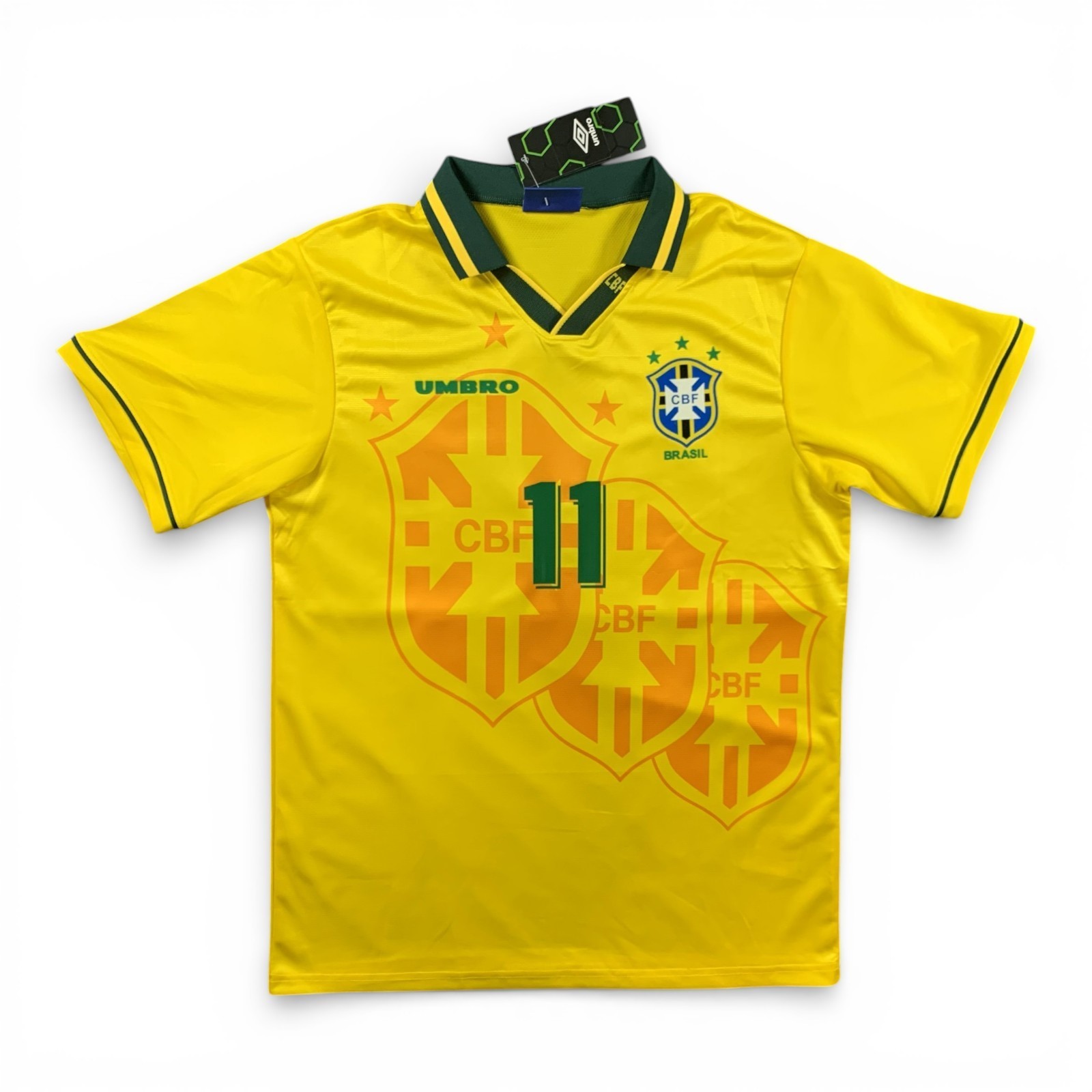 Romario #11 Brazil 1994 World Cup Home Jersey – Men’s Retro Soccer Shirt - NEW