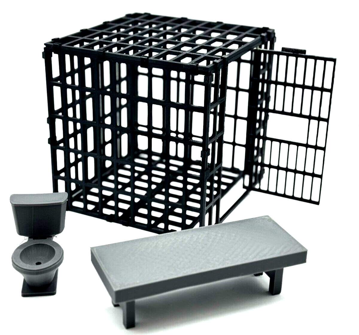 Custom 1:12 Scale Jail Prison Cell Diorama Prop Set for 6\ Custom 1:12 Scale Jail Prison Cell Diorama Prop Set for 6\