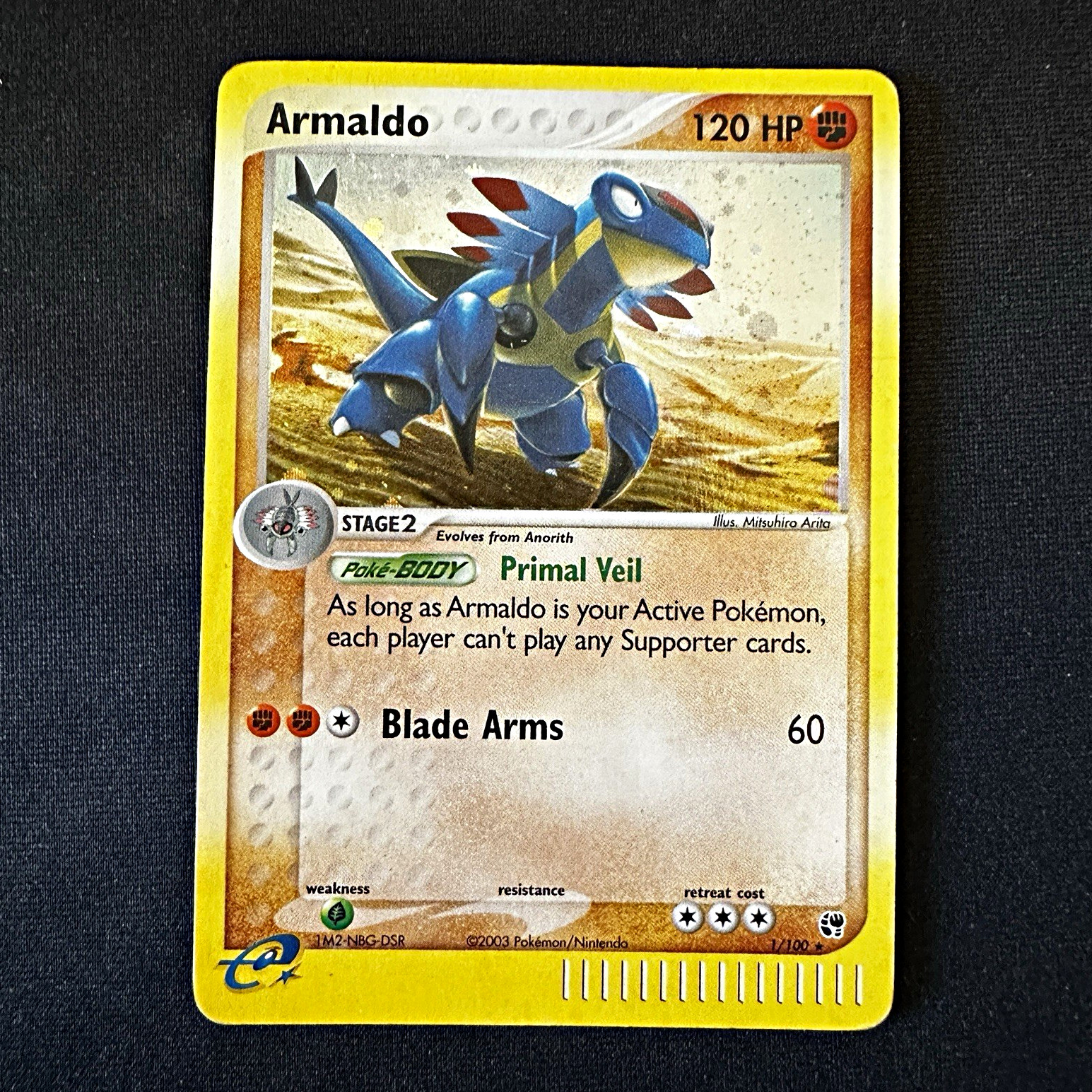Pokemon TCG Armaldo 1/100 EX Sandstorm Holo Rare Pokemon TCG Armaldo 1/100 EX Sandstorm Holo Rare