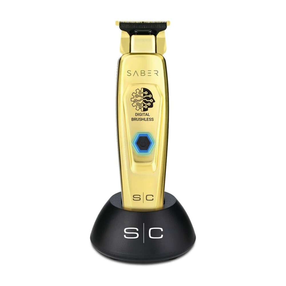 StyleCraft PRO Saber Metal Cordless Trimmer w/ Brushless Motor Gold SC405G - NEW