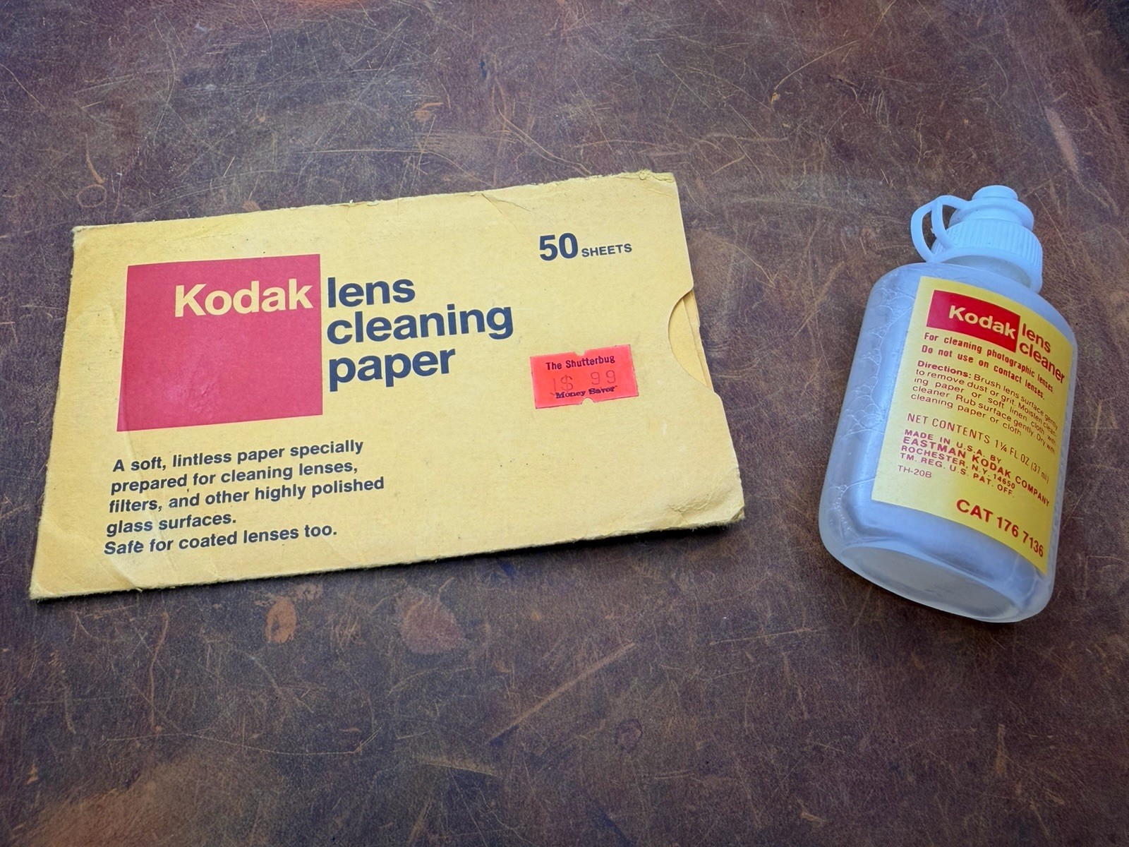 Vintage Kodak Lens Cleaner CAT 176 7136 + Lens Cleaning Paper Sheet USA