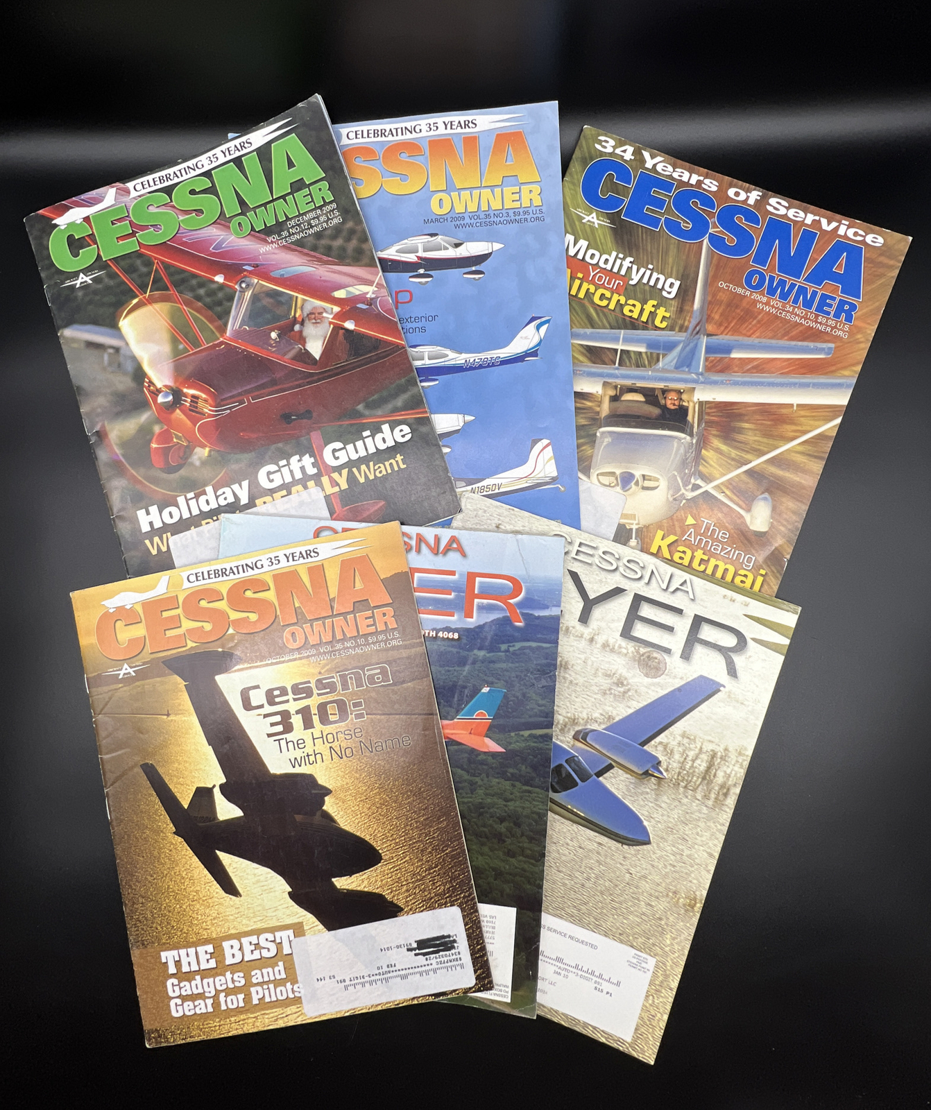 Cessna Owner & Cessna Flyer Magazine, Lot of 6, 2008-2009