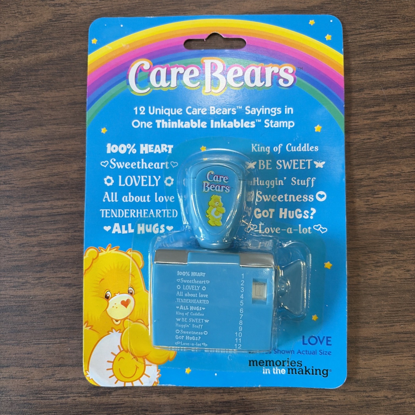 Vintage Care Bears Thinkable Inkables Stamp 12 Unique LOVE Sayings Rare NOS