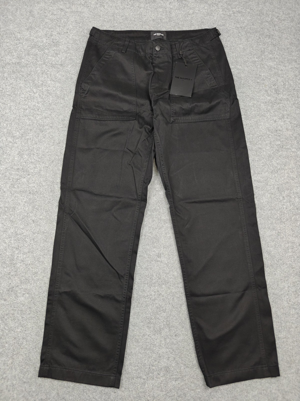 The Kooples Pants Mens 34x32 Black Patch Pocket Chino Cotton Workwear Utility