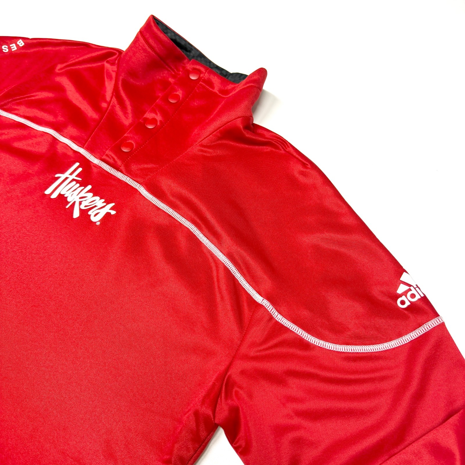 $80 NWT Men's ADIDAS Nebraska Huskers Scarlet Red Football Running Jacket MEDIUM $80 NWT Men's ADIDAS Nebraska Huskers Scarlet Red Football Running Jacket MEDIUM