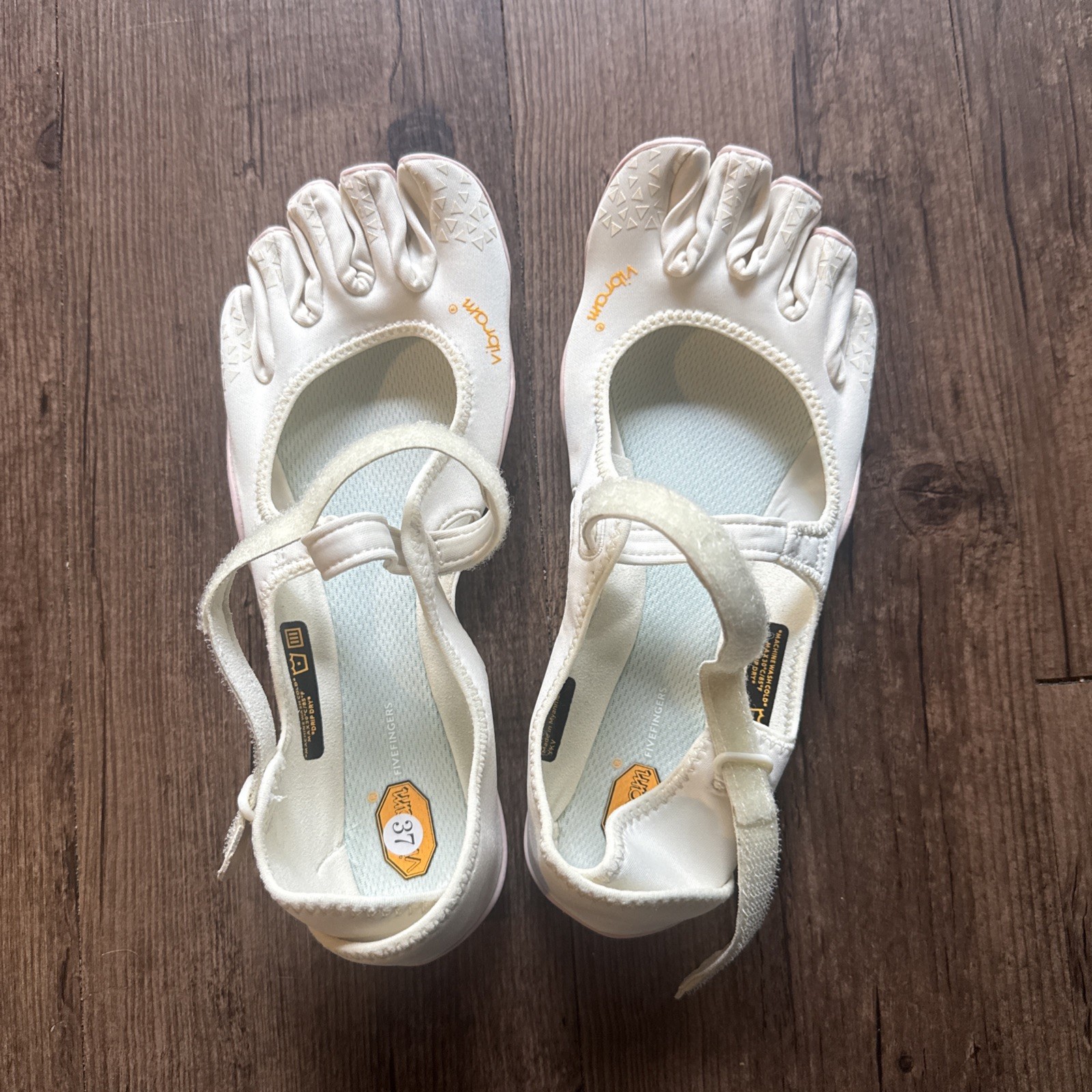 REPLICA Vibram FiveFingers Women\'s White Lace-Up Mesh Rubber Toe Size 6.5