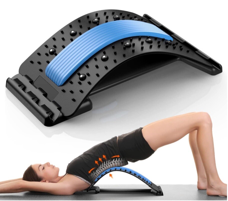 Multi - level back stretching device, three adujustable levels Multi - level back stretching device, three adujustable levels