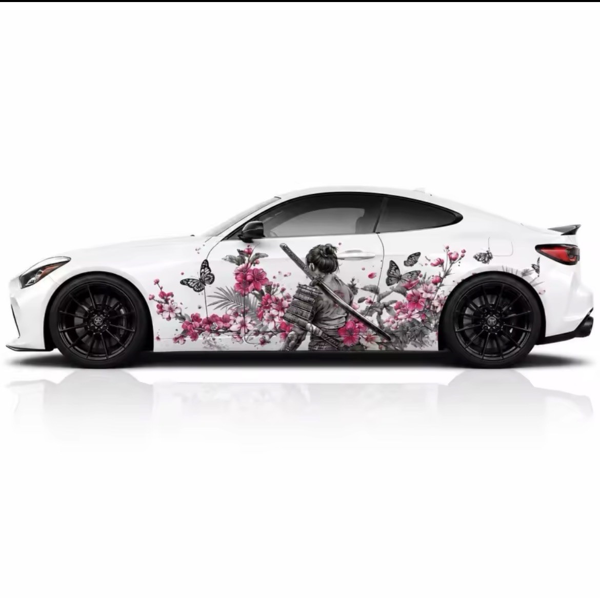 Custom Samurai Livery Racing Side Wrap; JDM Inspired Samurai Custom Decal Side