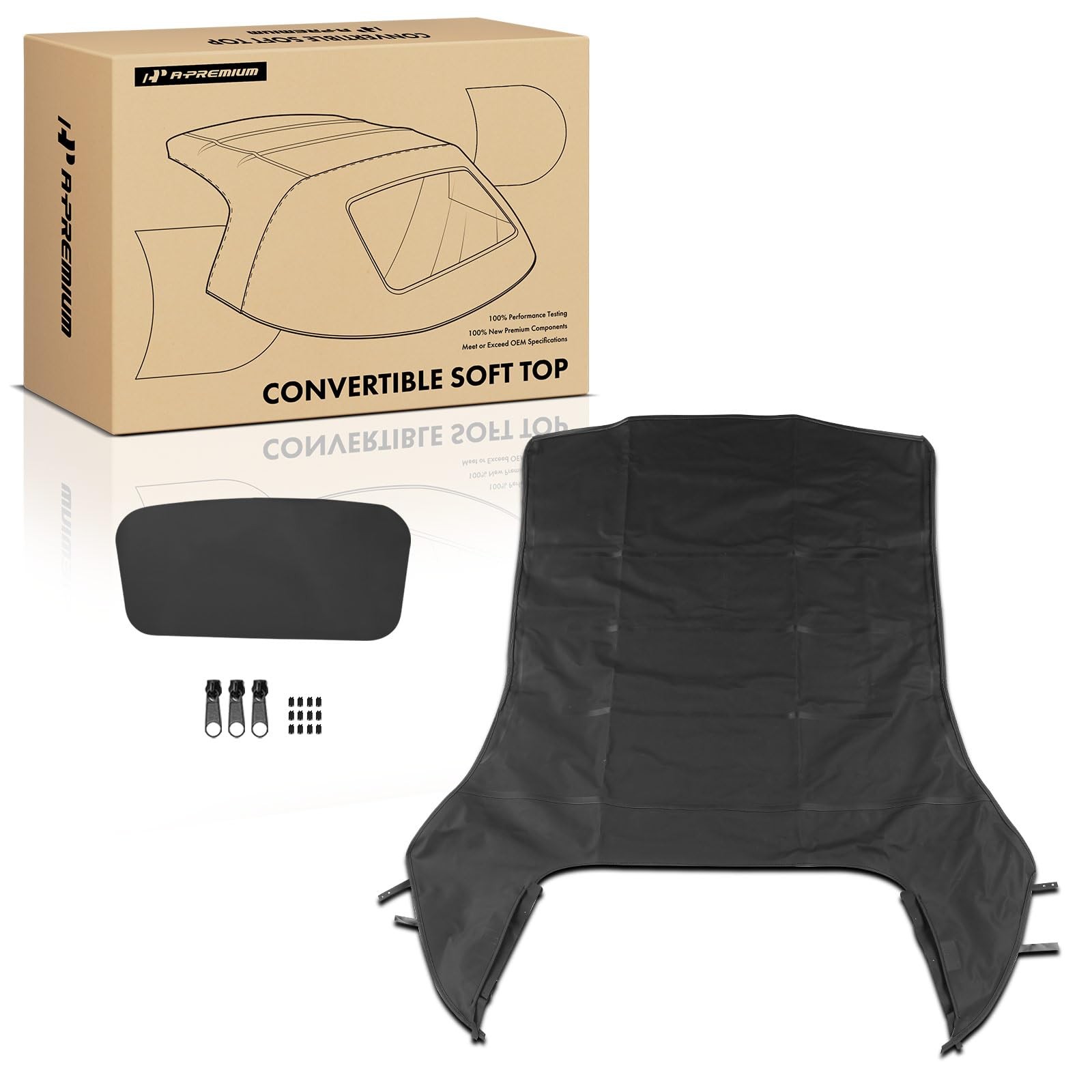 A-Premium Black Convertible Soft Top Compatible with Mercedes-Benz CLK320 2004-2