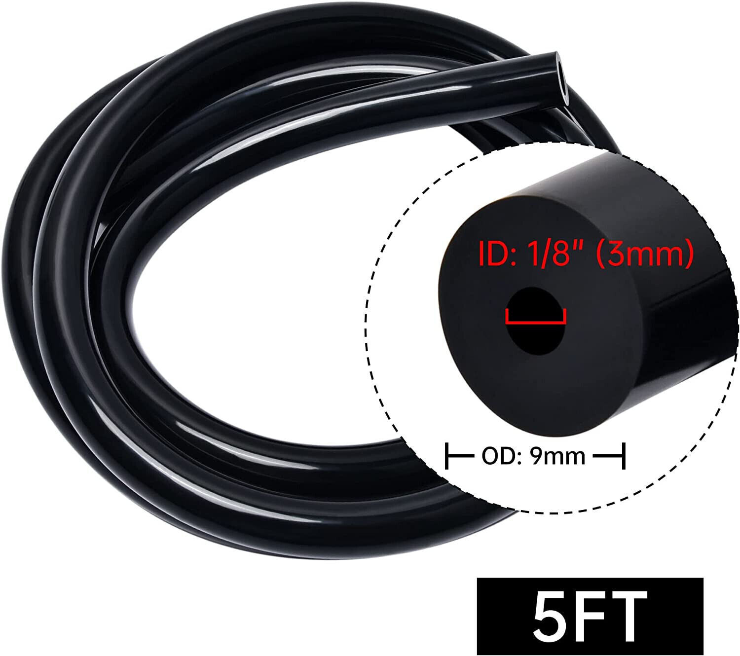 Silicone Vacuum Hose Pipe Tube 3mm 4mm 5mm 6mm 7mm 8mm 9mm 10mm 12mm 5FT 130PSI Silicone Vacuum Hose Pipe Tube 3mm 4mm 5mm 6mm 7mm 8mm 9mm 10mm 12mm 5FT 130PSI